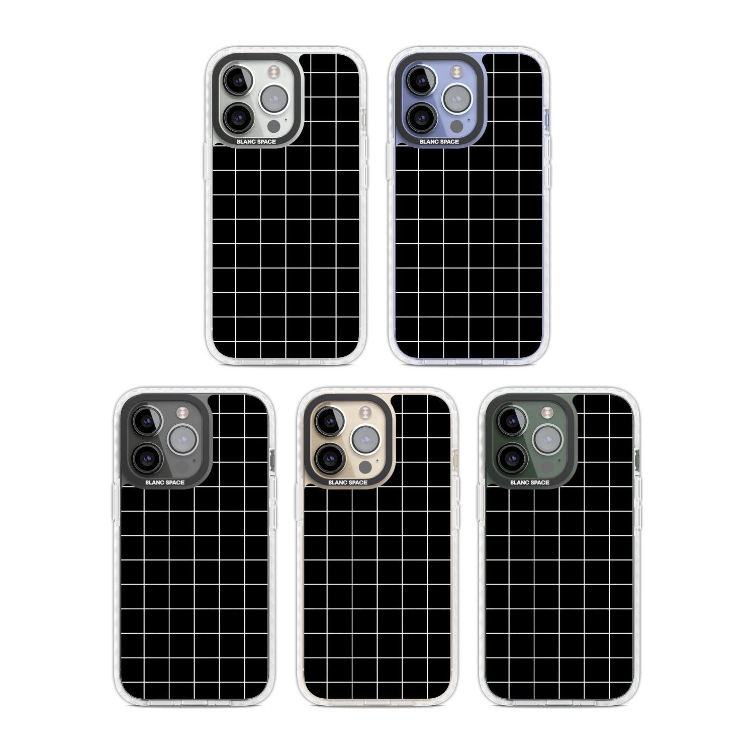 Minimalist Grid Pattern Black