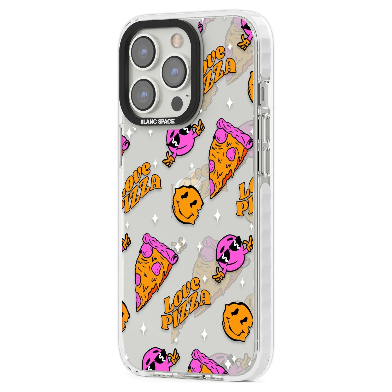 Psychedelic Love Pizza Pattern (Clear)