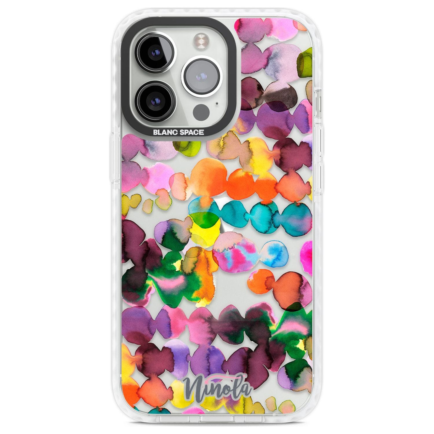 Ink Bleeding Dots Phone Case iPhone 13 Pro / Impact Case,iPhone 14 Pro / Impact Case,iPhone 15 Pro Max / Impact Case,iPhone 15 Pro / Impact Case Blanc Space