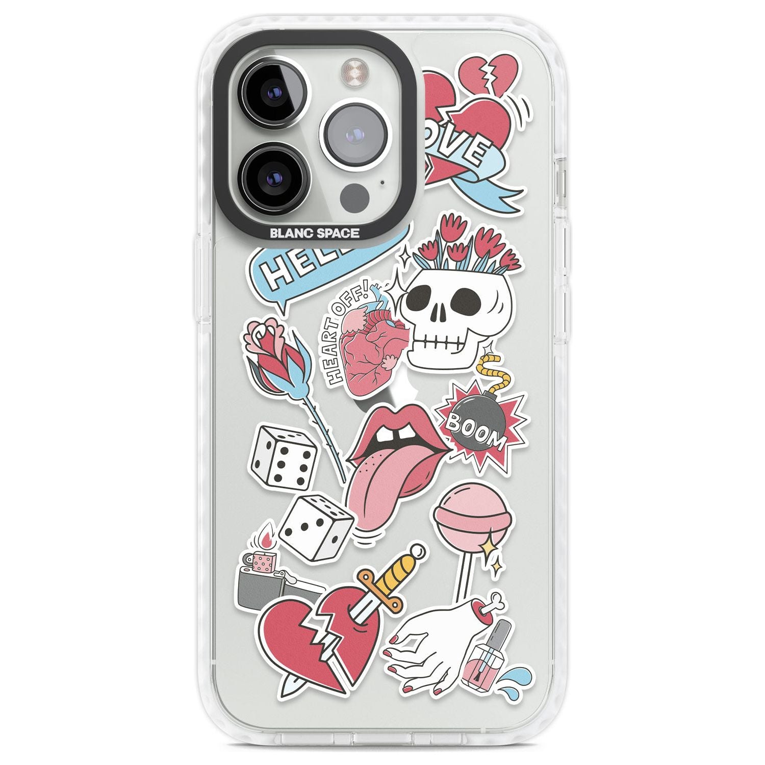 Skull & Flowers Stickers