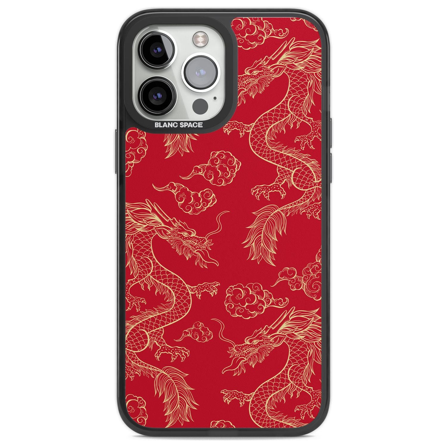 Red And Gold Dragon Pattern