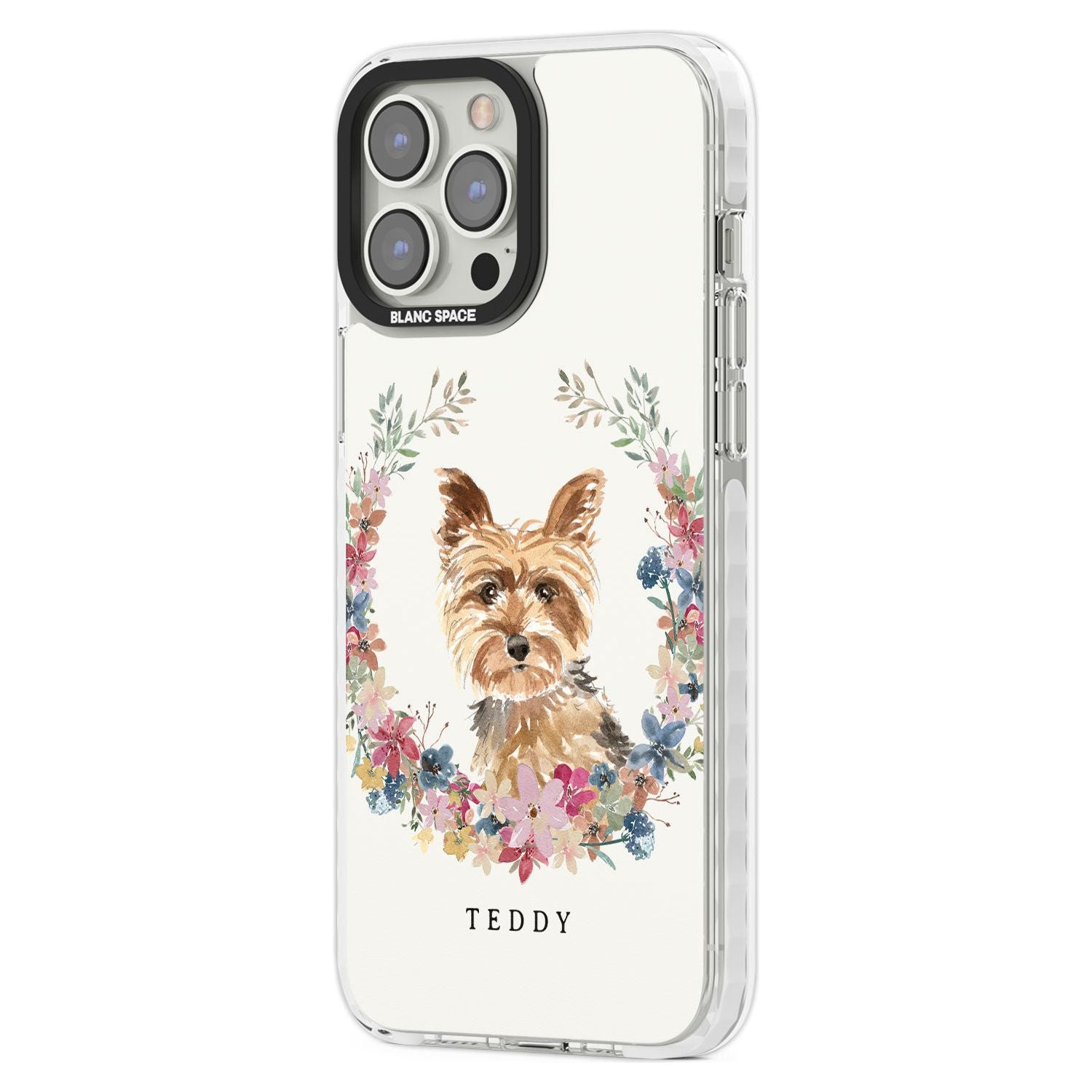 Personalised Yorkshire Terrier Floral Portrait