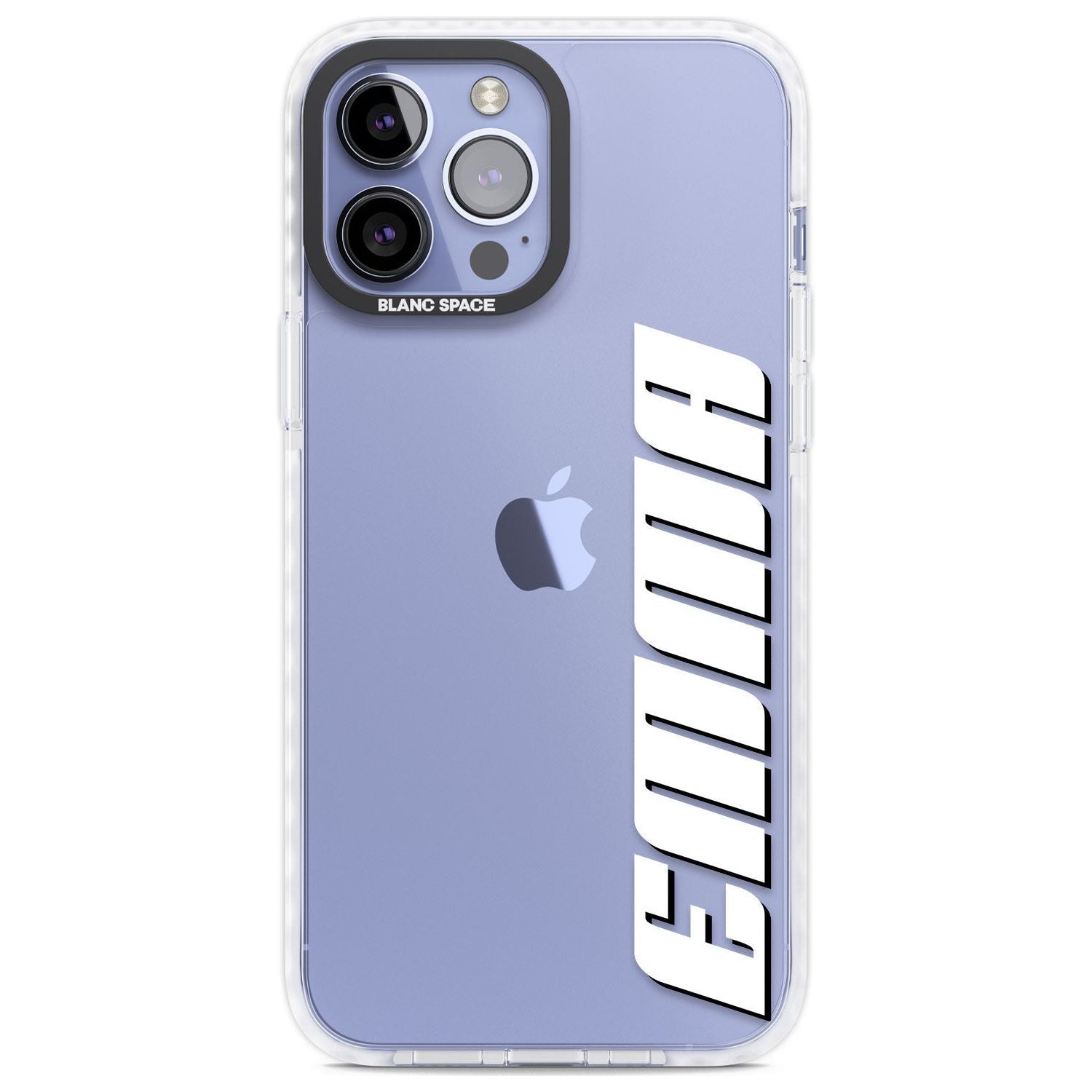 Personalised Clear Text 4B Custom Phone Case iPhone 13 Pro Max / Impact Case,iPhone 14 Pro Max / Impact Case Blanc Space