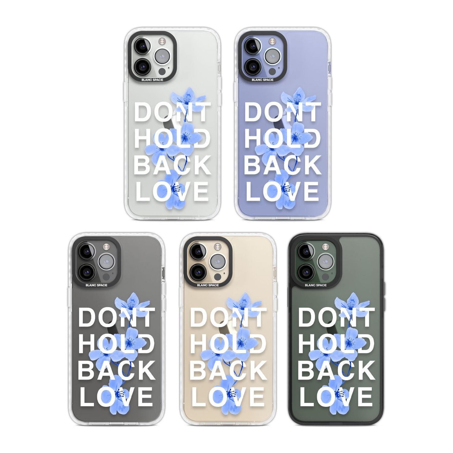 Don't Hold Back Love - Blue & WhitePhone Case for iPhone 14 Pro Max