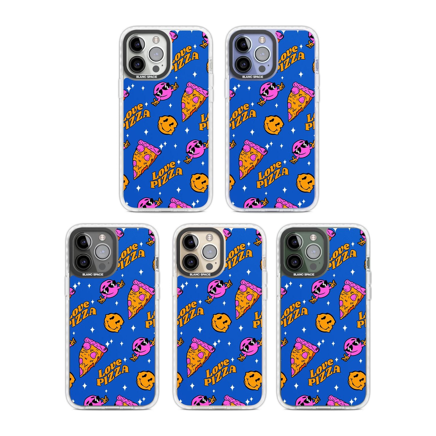 Psychedelic Love Pizza Pattern