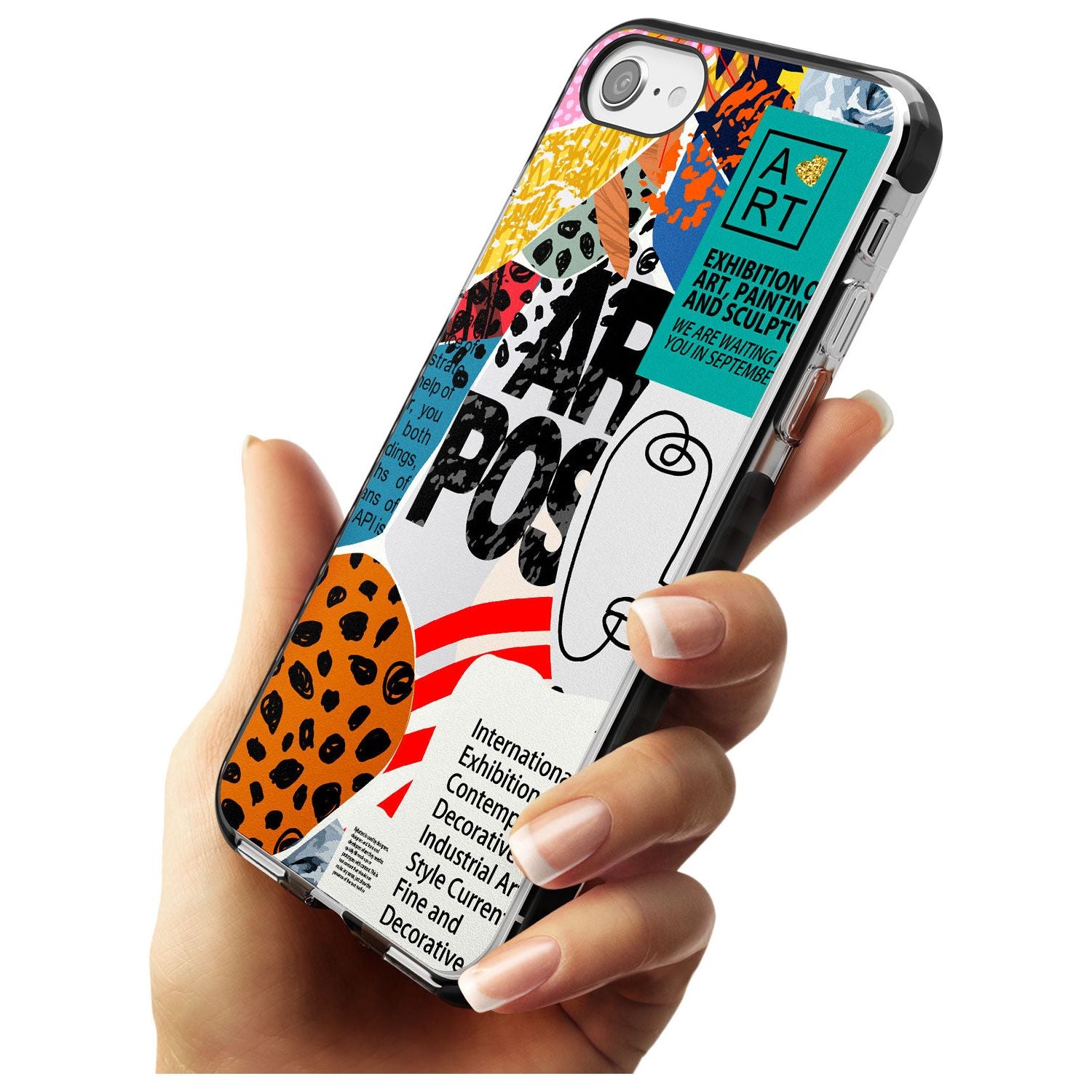 Abstract Art Poster Pink Fade Impact Phone Case for iPhone SE 8 7 Plus