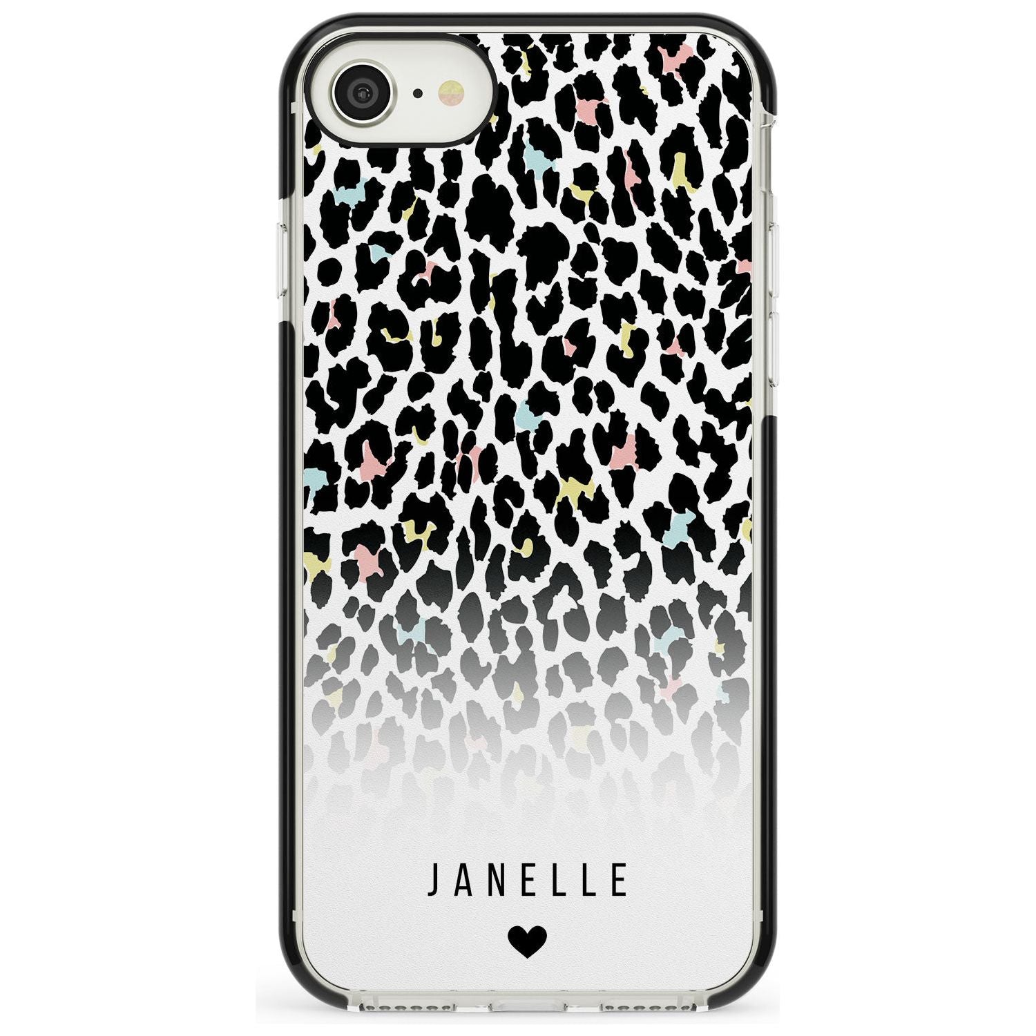 Custom Pastel Leopard Spots iPhone Case Black Impact Custom Phone Case - Case Warehouse