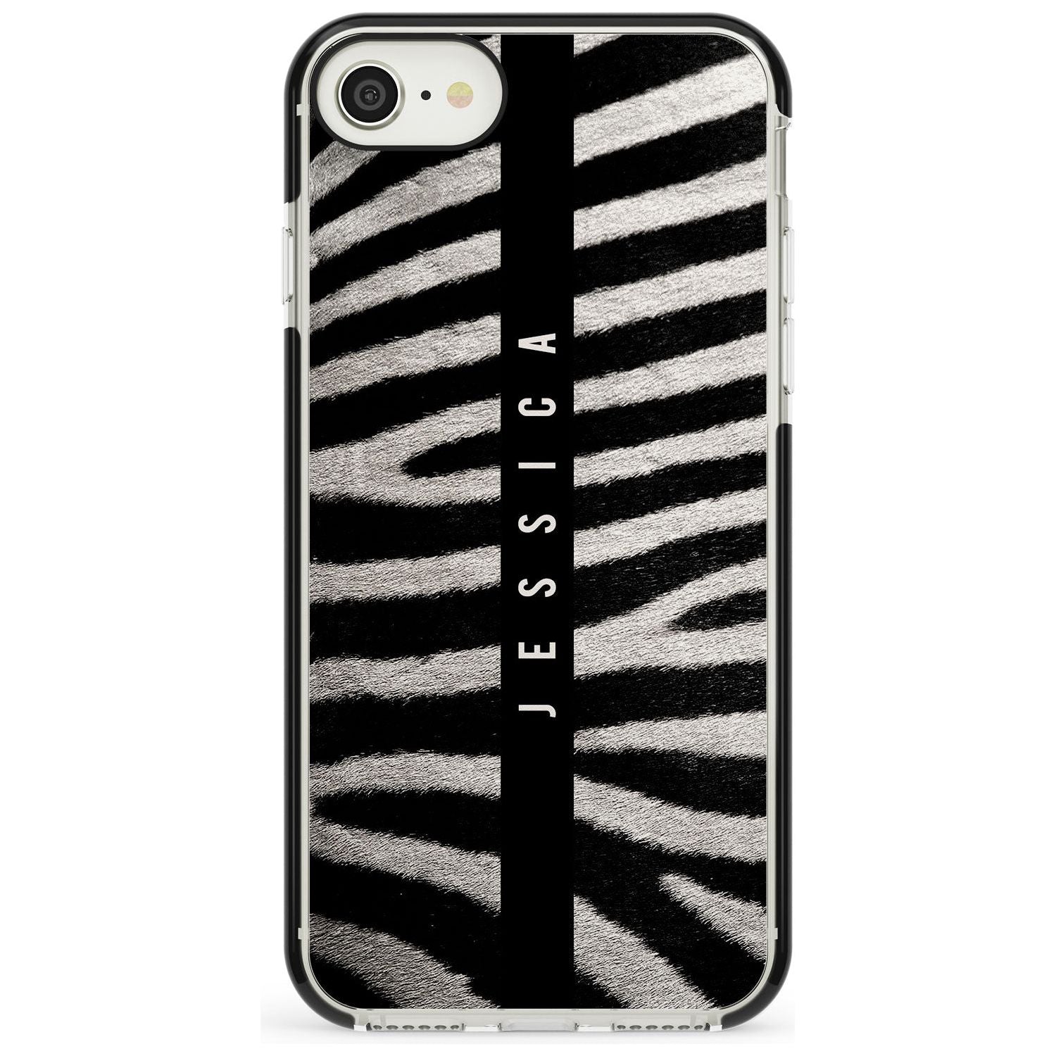 Zebra Print iPhone Case Black Impact Custom Phone Case - Case Warehouse