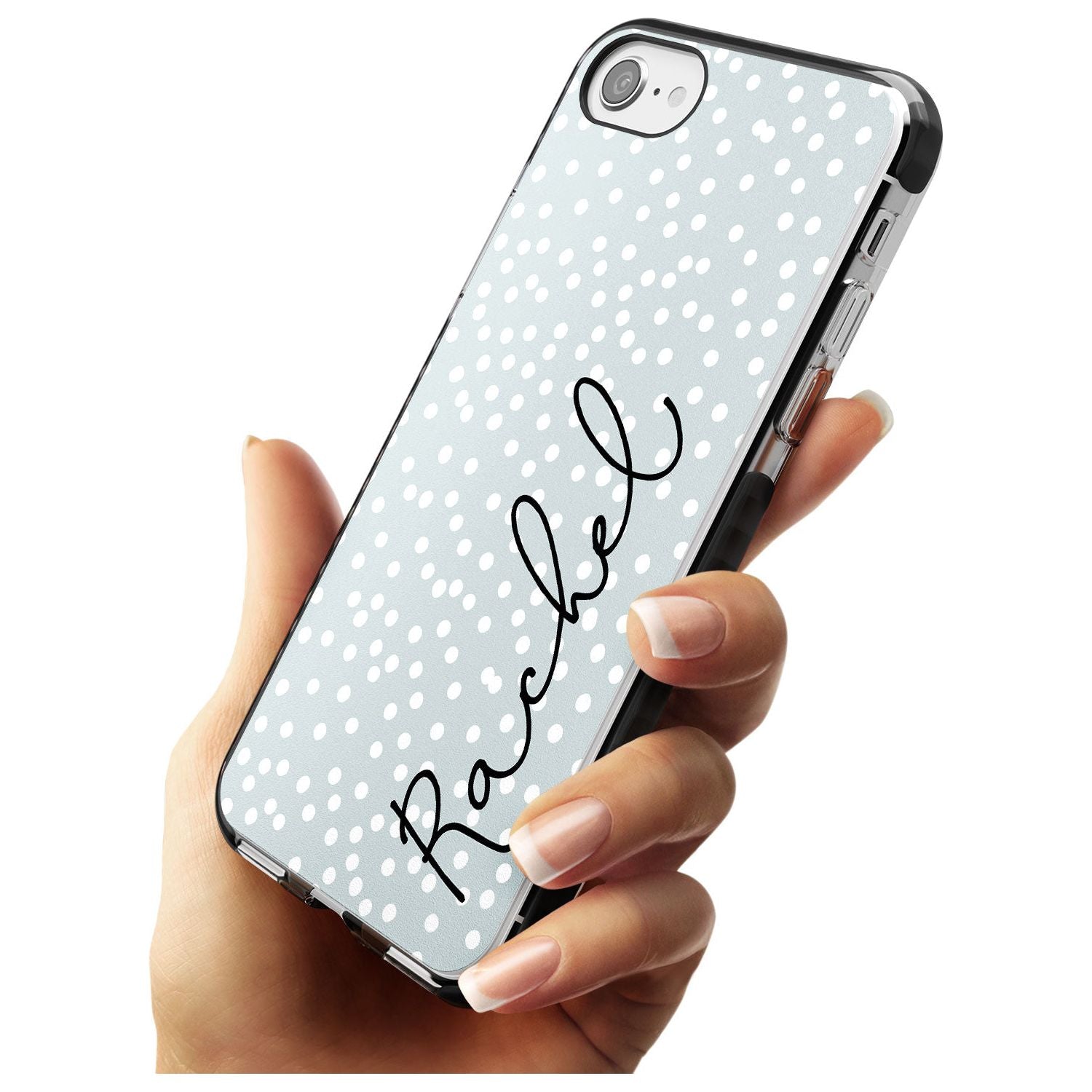 Vertical Cursive & Dots iPhone Case Custom Phone Case - Case Warehouse