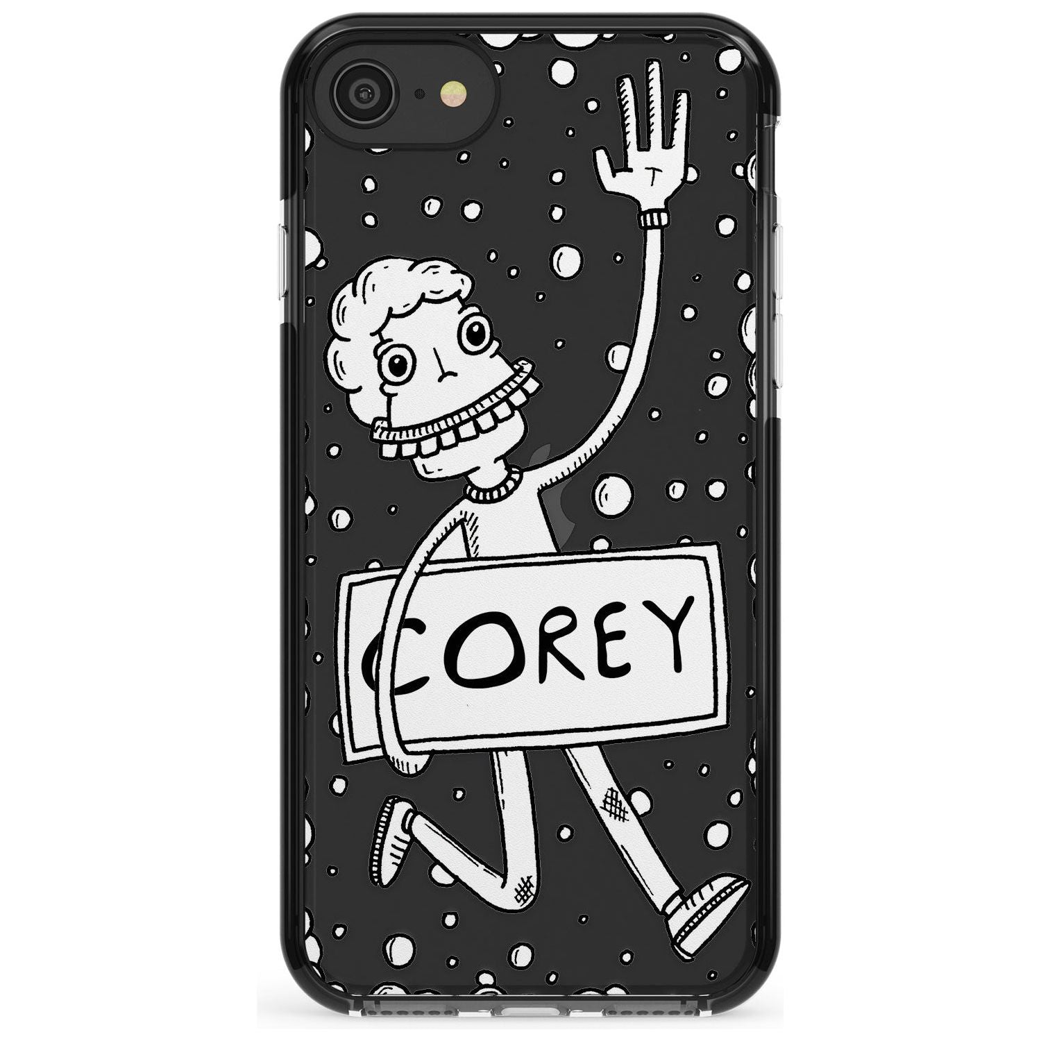 Personalised Custom Banner Boy Black Impact Phone Case for iPhone SE 8 7 Plus