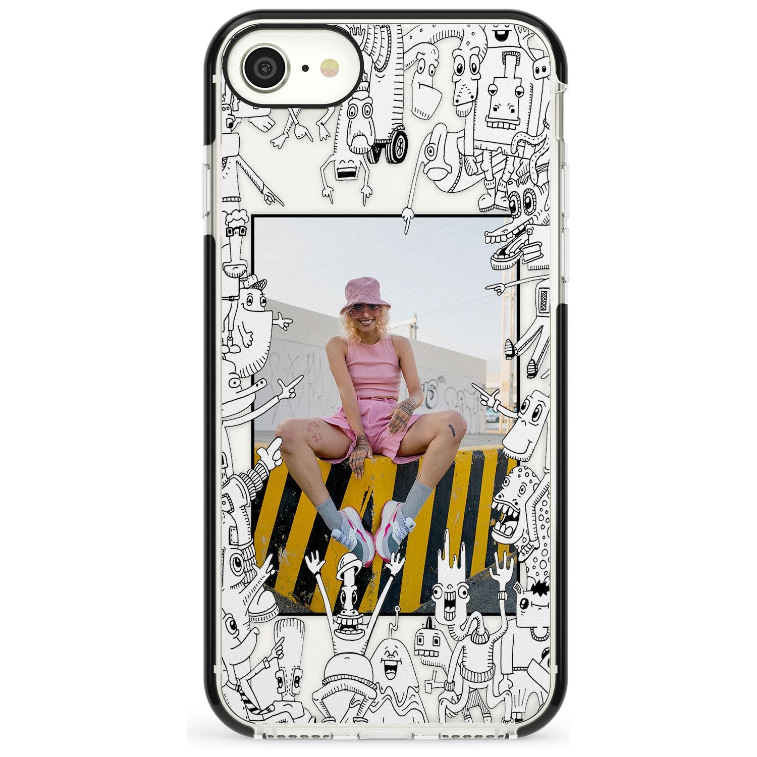 Personalised Look At This Photo Case Black Impact Phone Case for iPhone SE 8 7 Plus