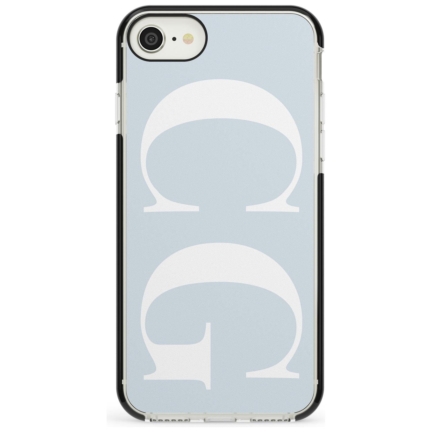 White & Blue Personalised iPhone Case Black Impact Custom Phone Case - Case Warehouse