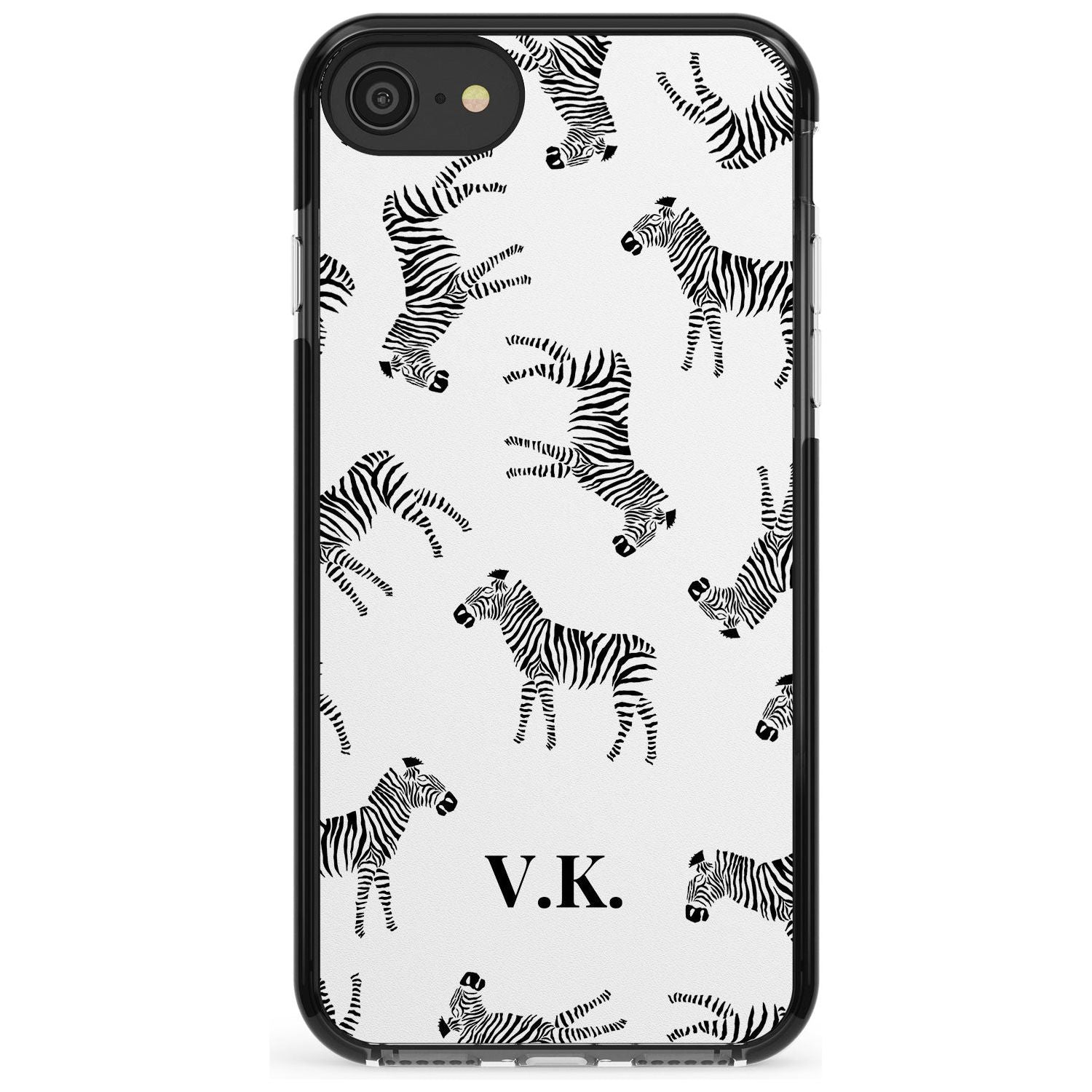 Personalised Zebra Pattern Pink Fade Impact Phone Case for iPhone SE 8 7 Plus