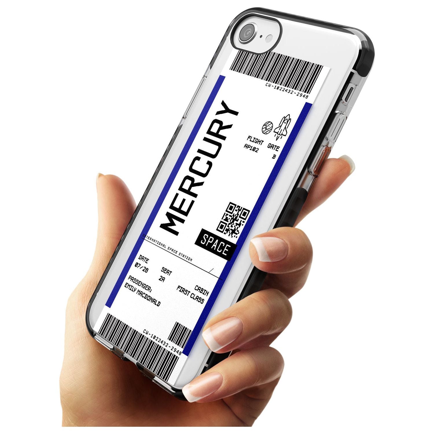 Mercury Custom Space Travel Ticket iPhone Case Custom Phone Case - Case Warehouse
