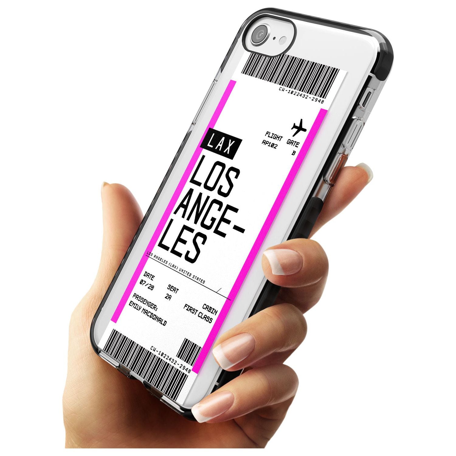 Los Angeles Boarding Pass iPhone Case Custom Phone Case - Case Warehouse