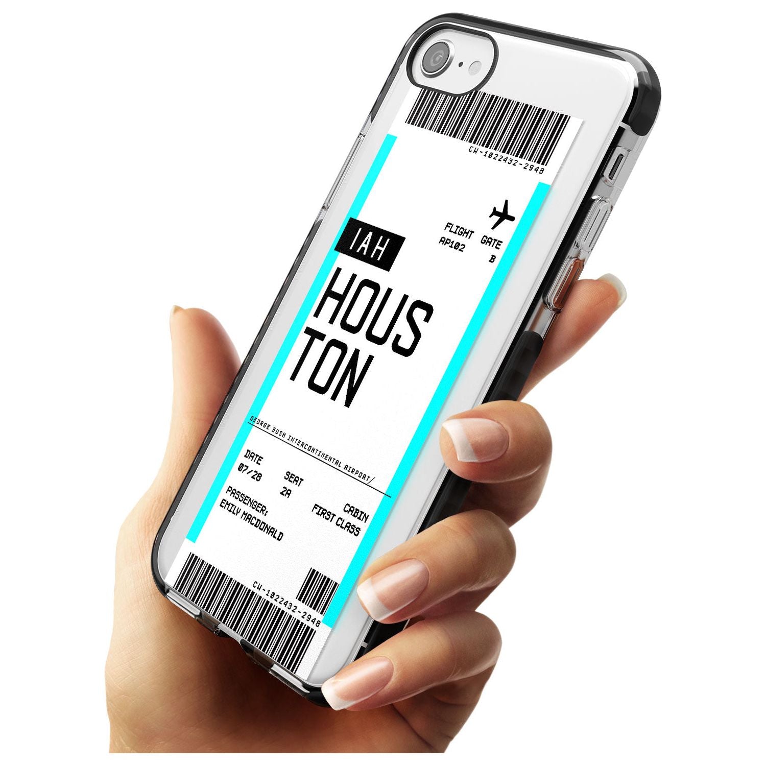 Houston Boarding Pass iPhone Case Custom Phone Case - Case Warehouse