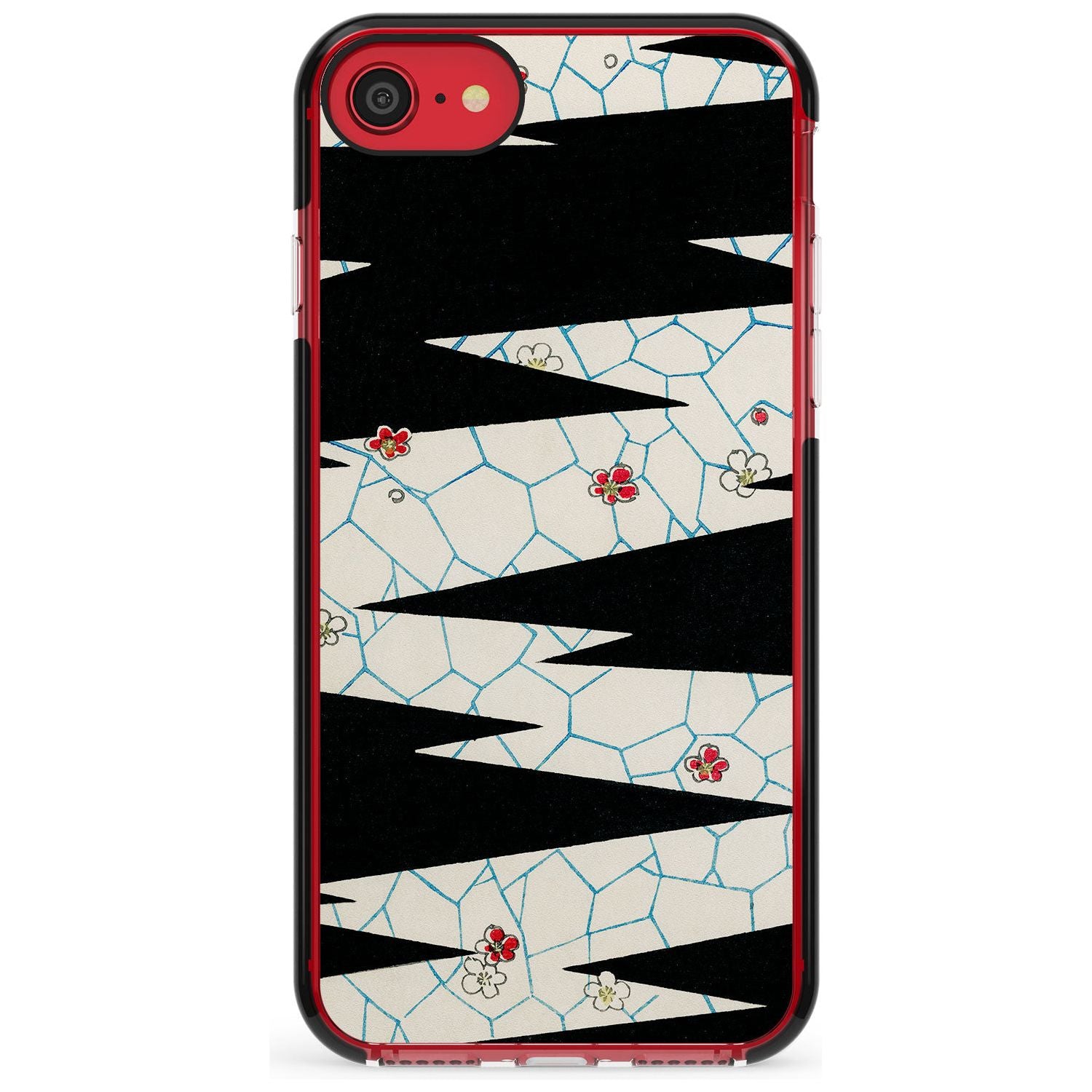 Japanese Flowers by Bijutsu Sekai Pink Fade Impact Phone Case for iPhone SE 8 7 Plus