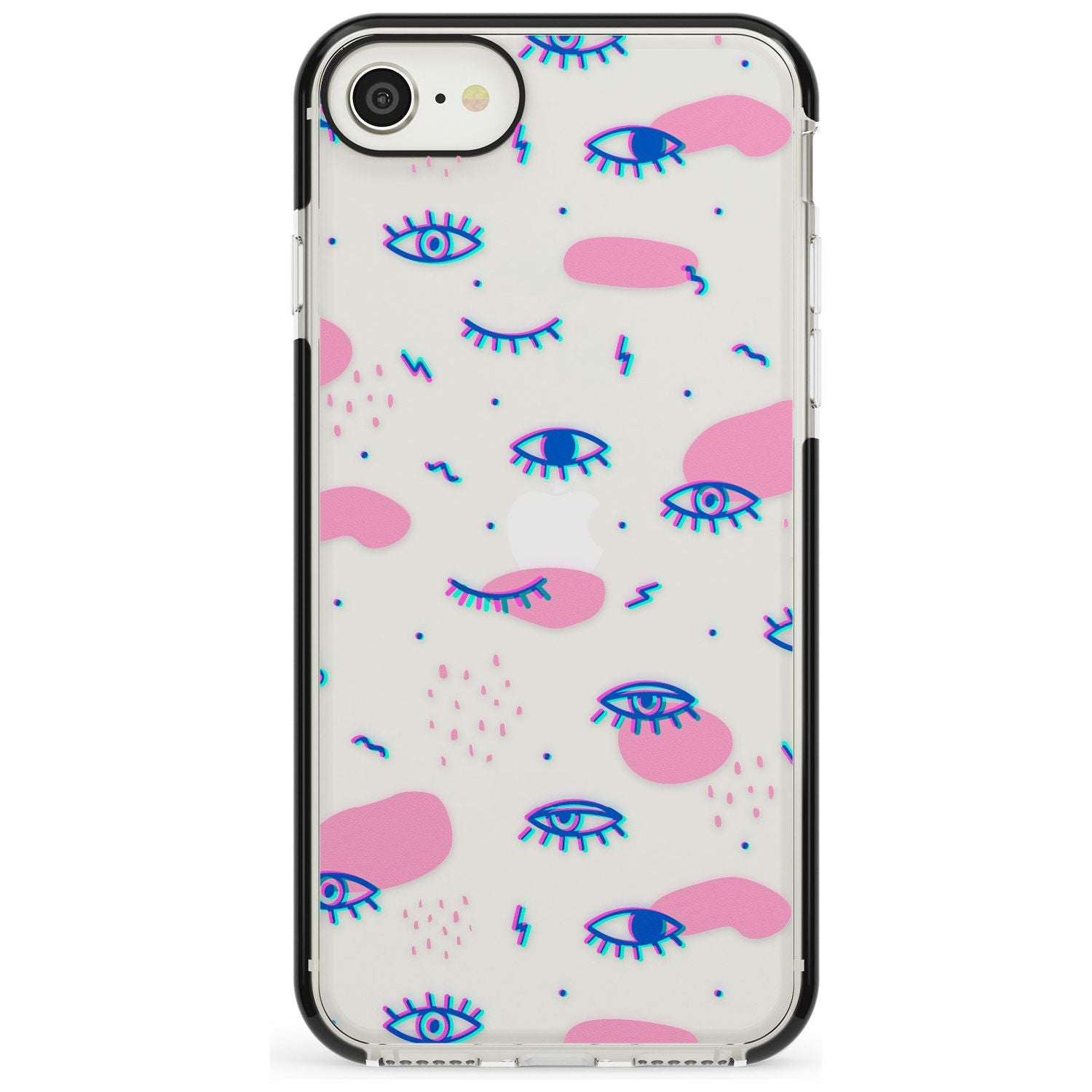 Pink Eye Blotches iPhone Case Black Impact Phone Case - Case Warehouse