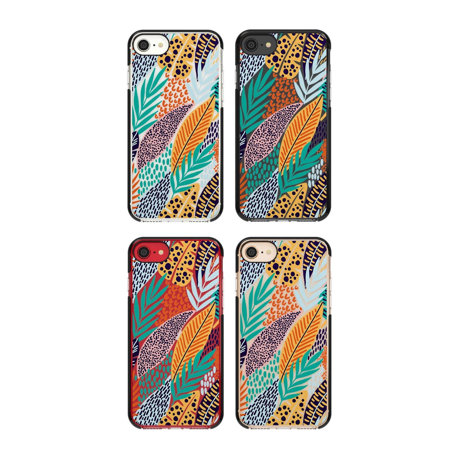 Abstract Leaves Phone Case for iPhone SE