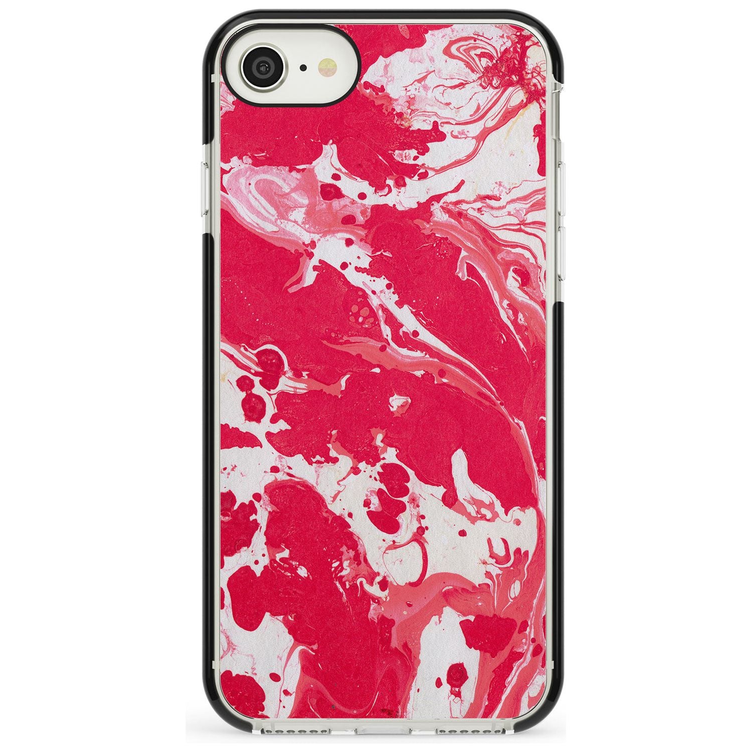 Red & White - Marbled Paper iPhone Case Phone Case - Case Warehouse