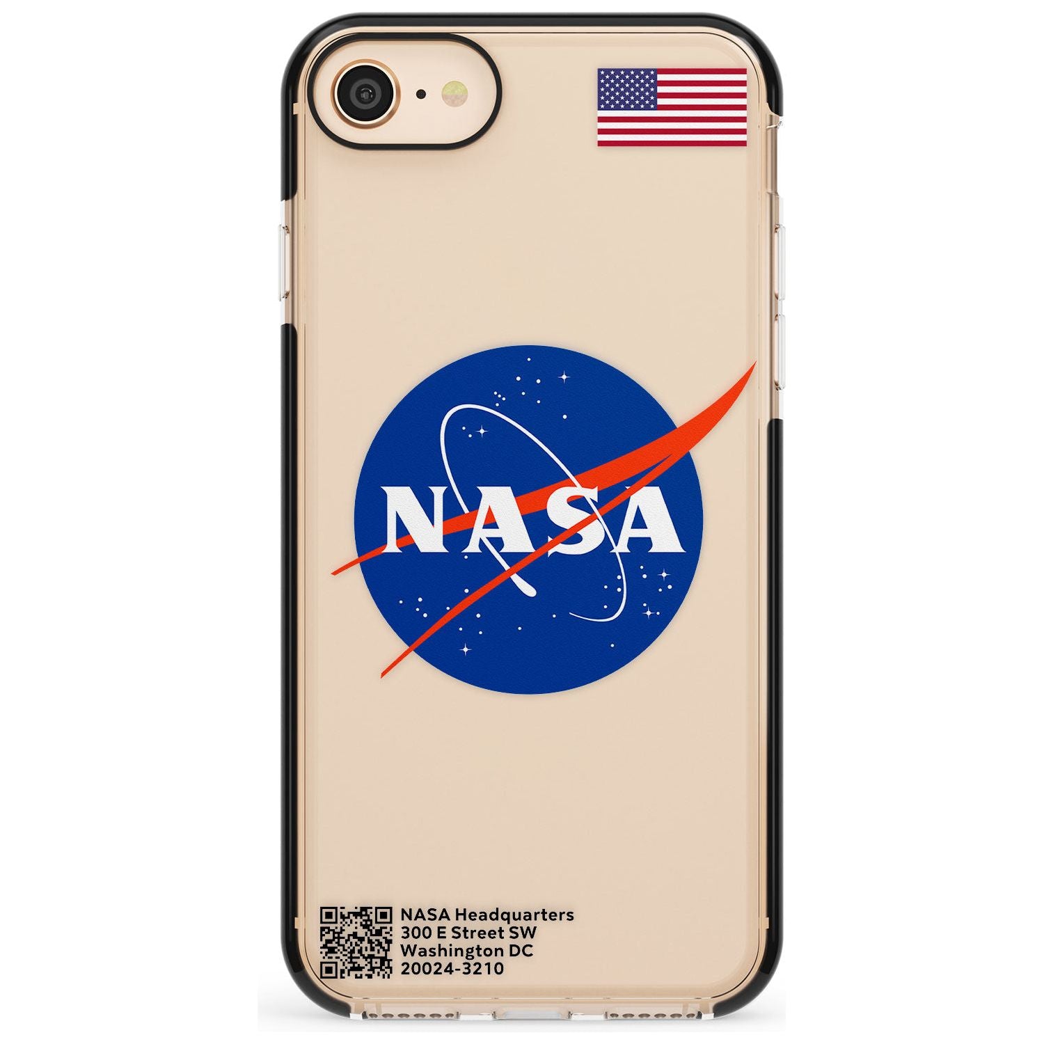 NASA Meatball Black Impact Phone Case for iPhone SE 8 7 Plus