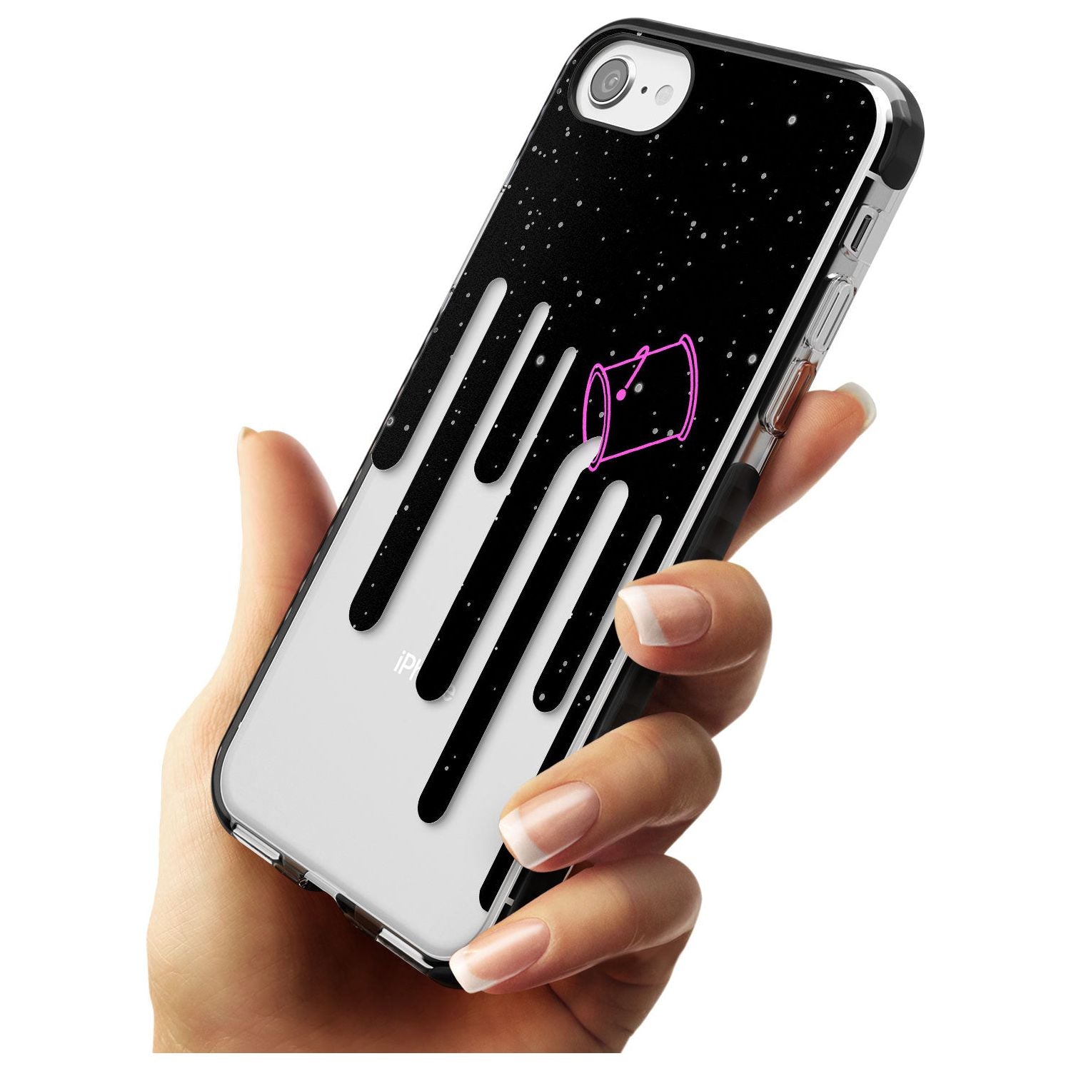 Space Bucket Pink Fade Impact Phone Case for iPhone SE 8 7 Plus
