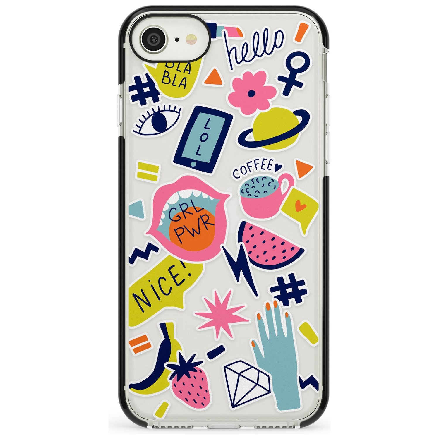 GRL PWR iPhone Case Black Impact Phone Case - Case Warehouse