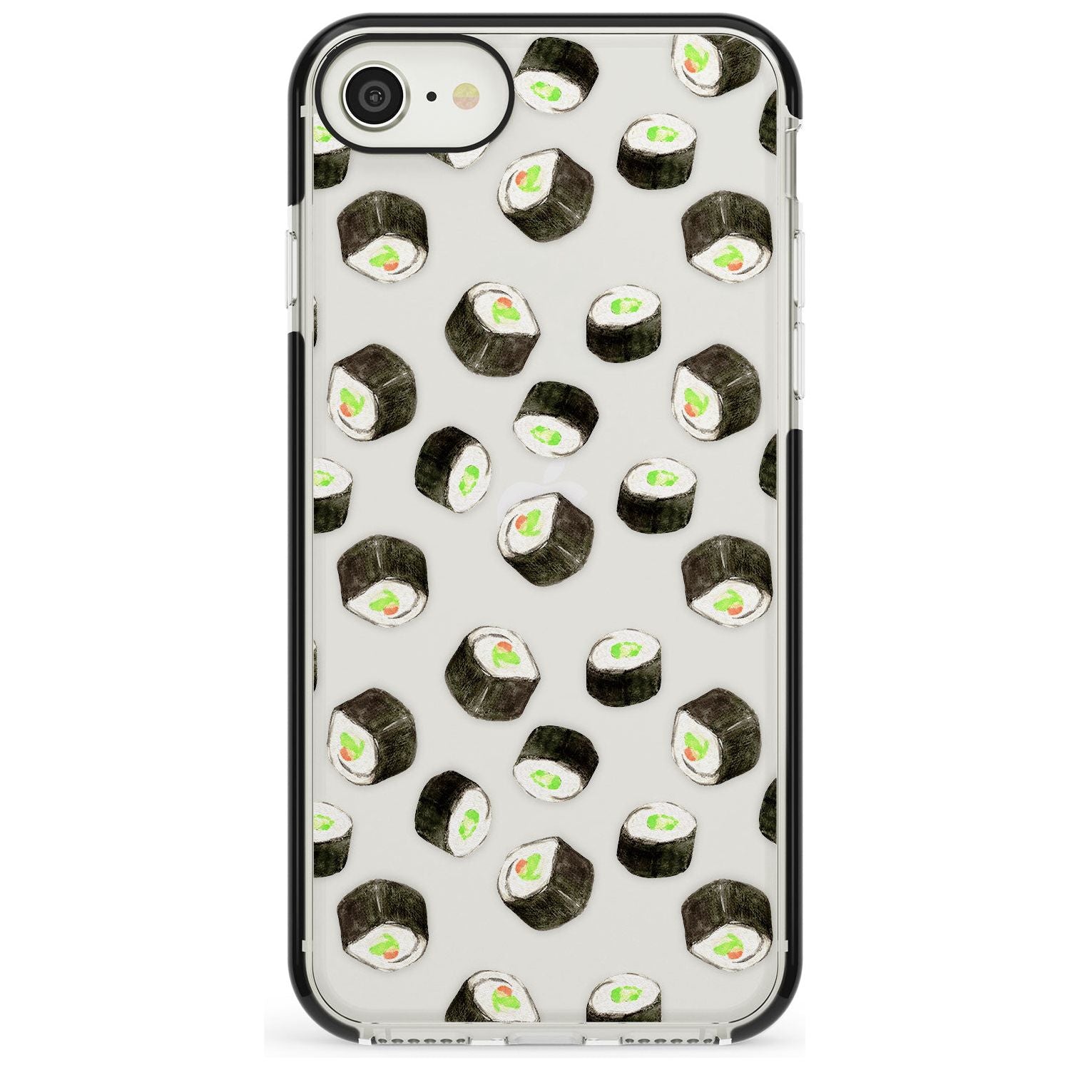 Maki Rolls Sushi Pattern iPhone Case Black Impact Phone Case - Case Warehouse