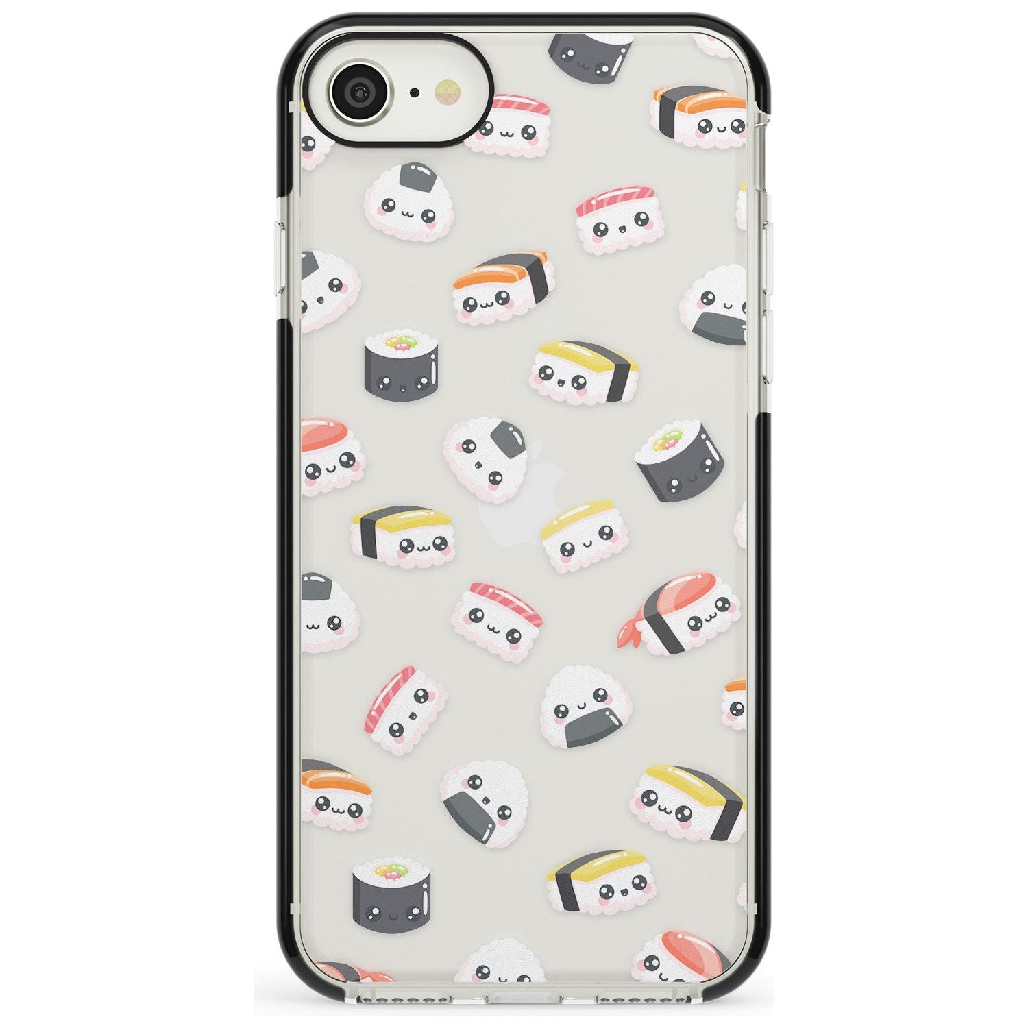 Kawaii Sushi & Rice iPhone Case Black Impact Phone Case - Case Warehouse