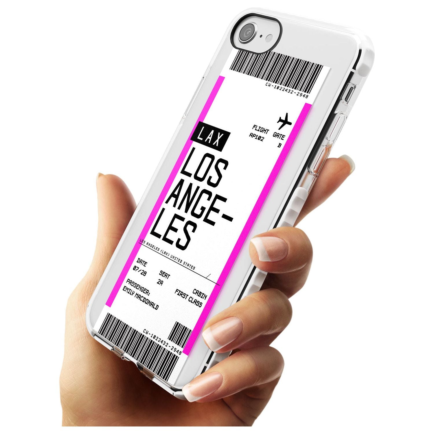 Los Angeles Boarding Pass iPhone Case Custom Phone Case - Case Warehouse