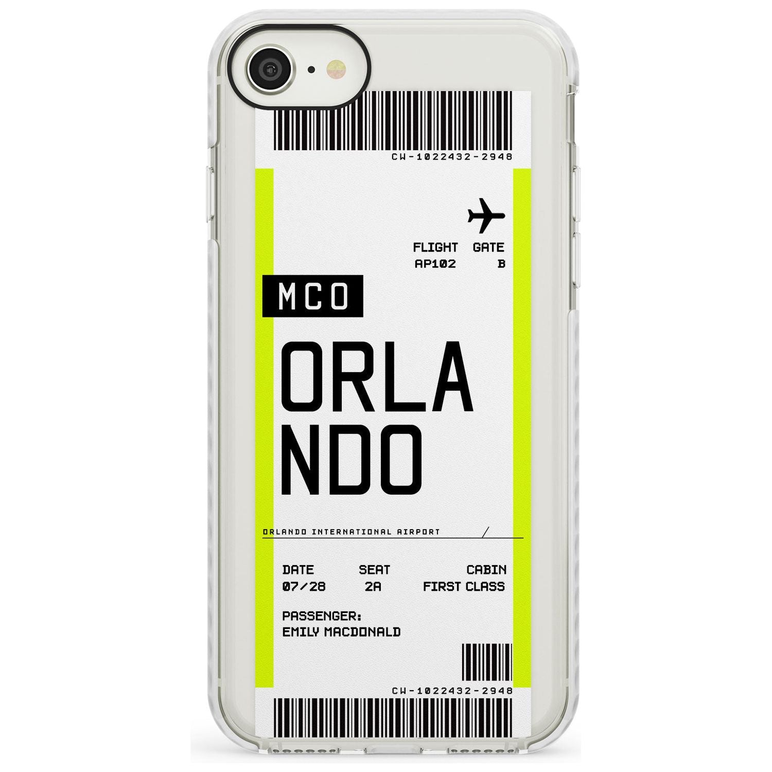 Orlando Boarding Pass iPhone Case Impact Case Custom Phone Case - Case Warehouse