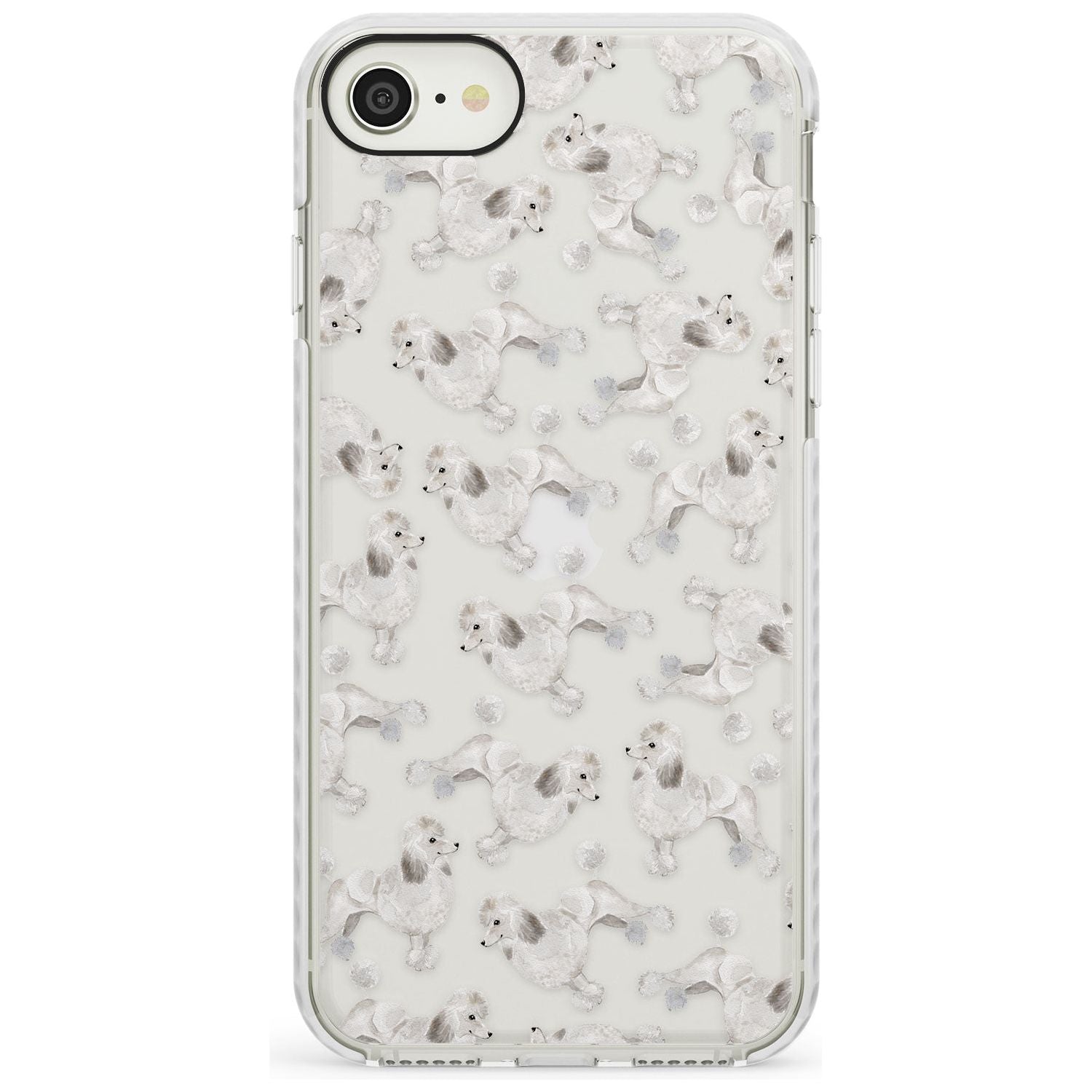 Poodle (White) Watercolour Dog Pattern Impact Phone Case for iPhone SE 8 7 Plus