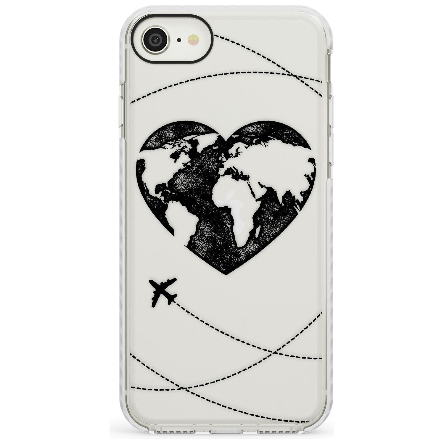 Globe Heart iPhone Case Impact Case Phone Case - Case Warehouse