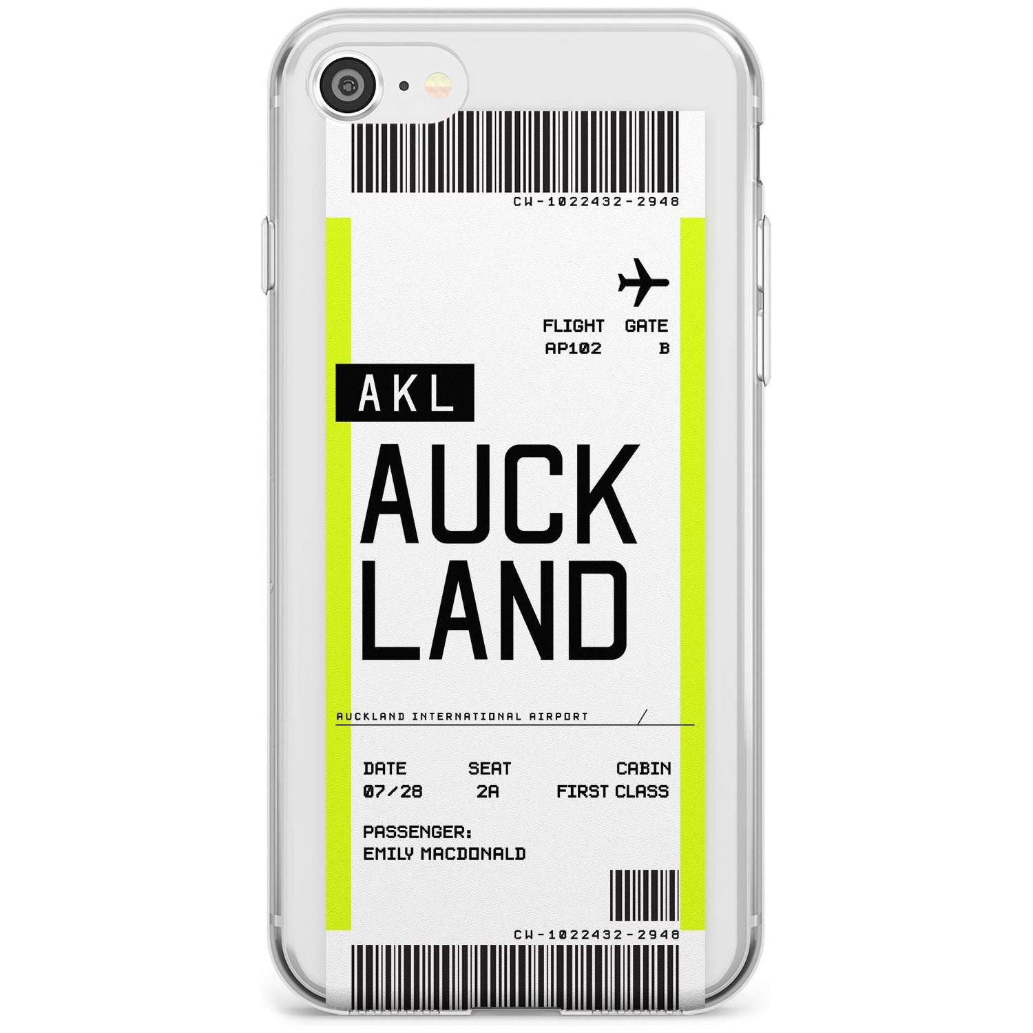 Auckland Boarding Pass iPhone Case Slim Case Custom Phone Case - Case Warehouse