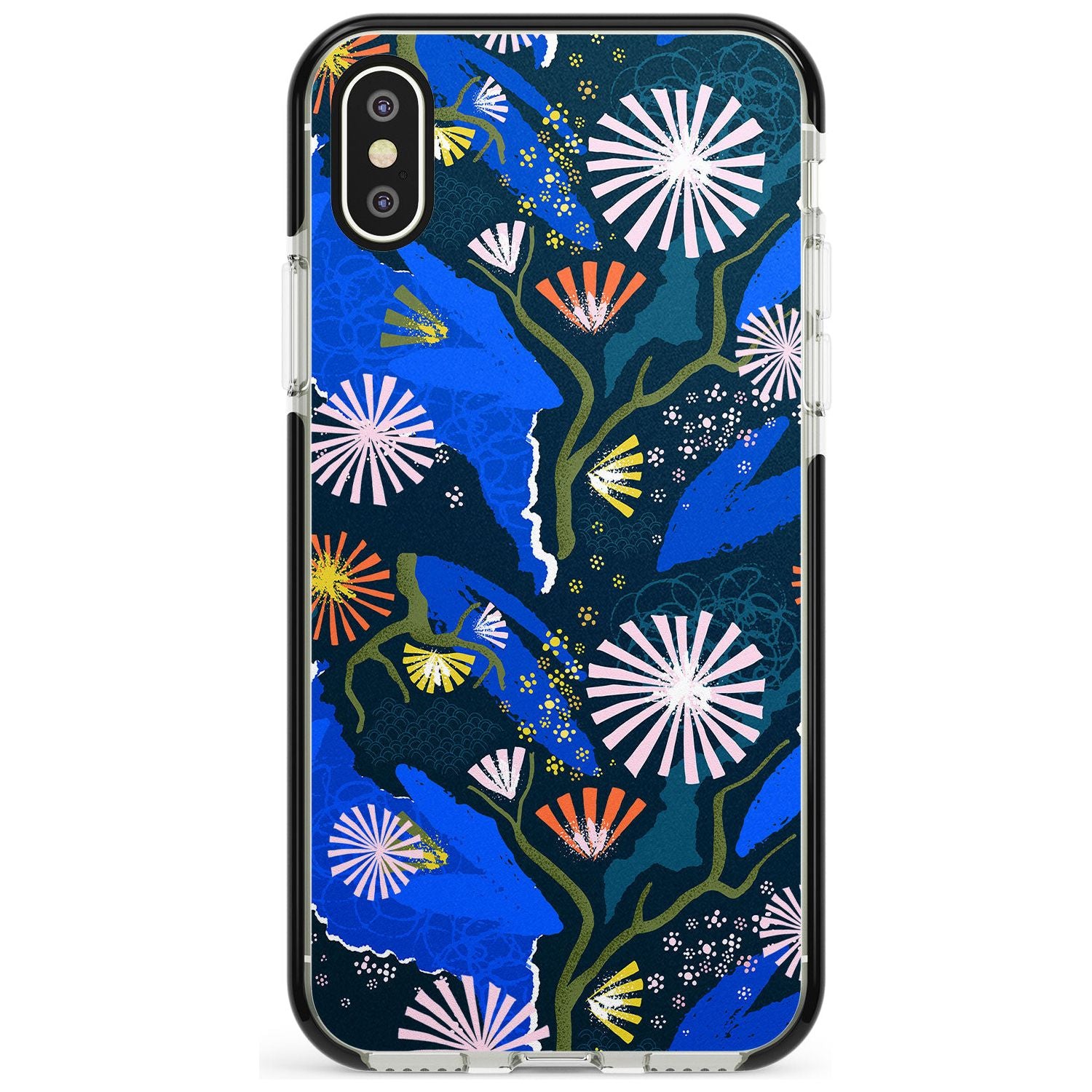 Dark Botanicals Abstract Pattern iPhone Case  Black Impact Phone Case - Case Warehouse