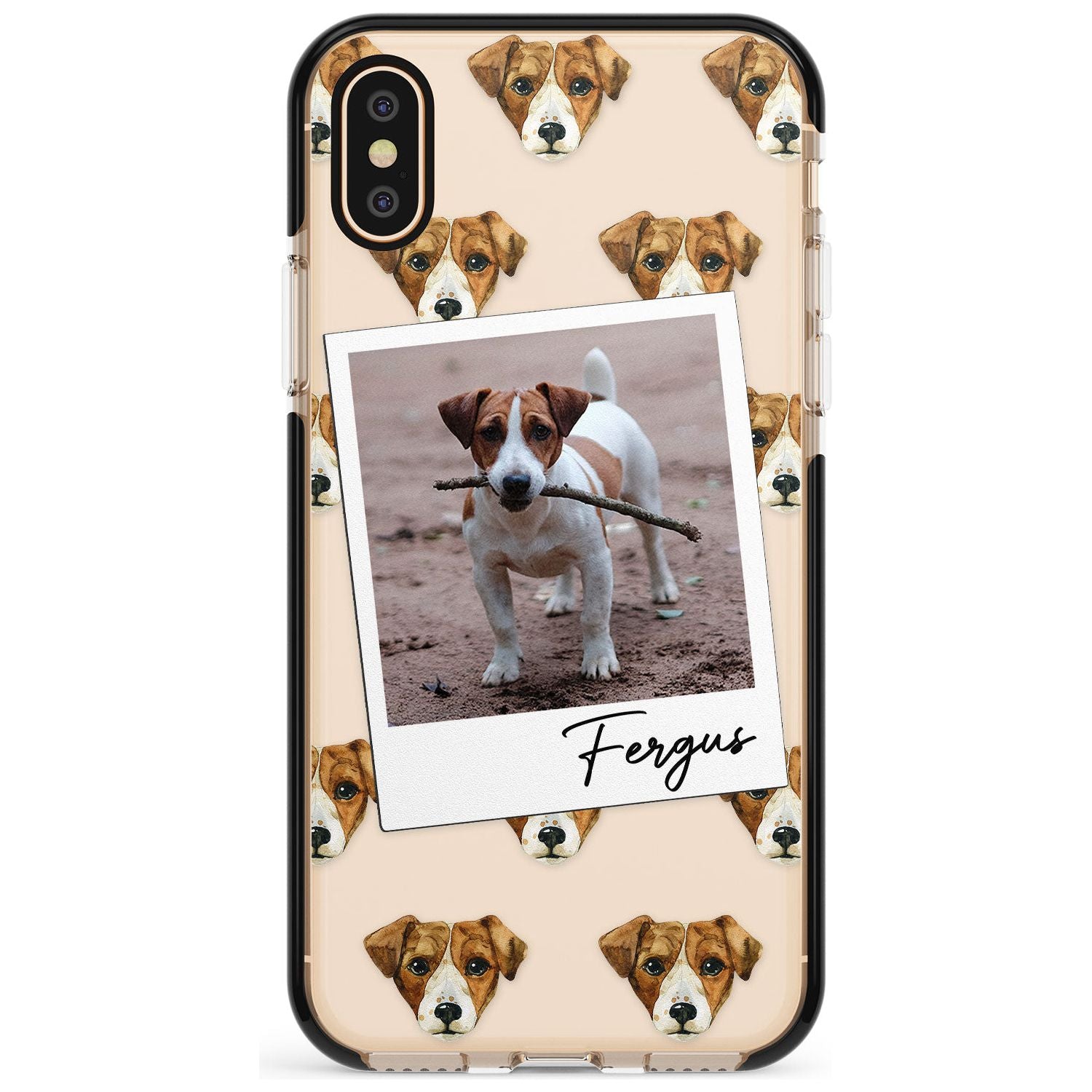Jack Russell - Custom Dog Photo Pink Fade Impact Phone Case for iPhone X XS Max XR