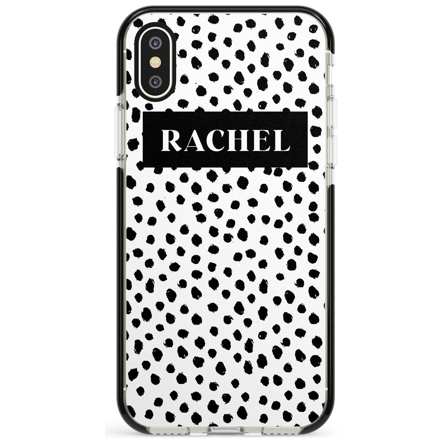 Black Bar & Dots iPhone Case Black Impact Custom Phone Case - Case Warehouse