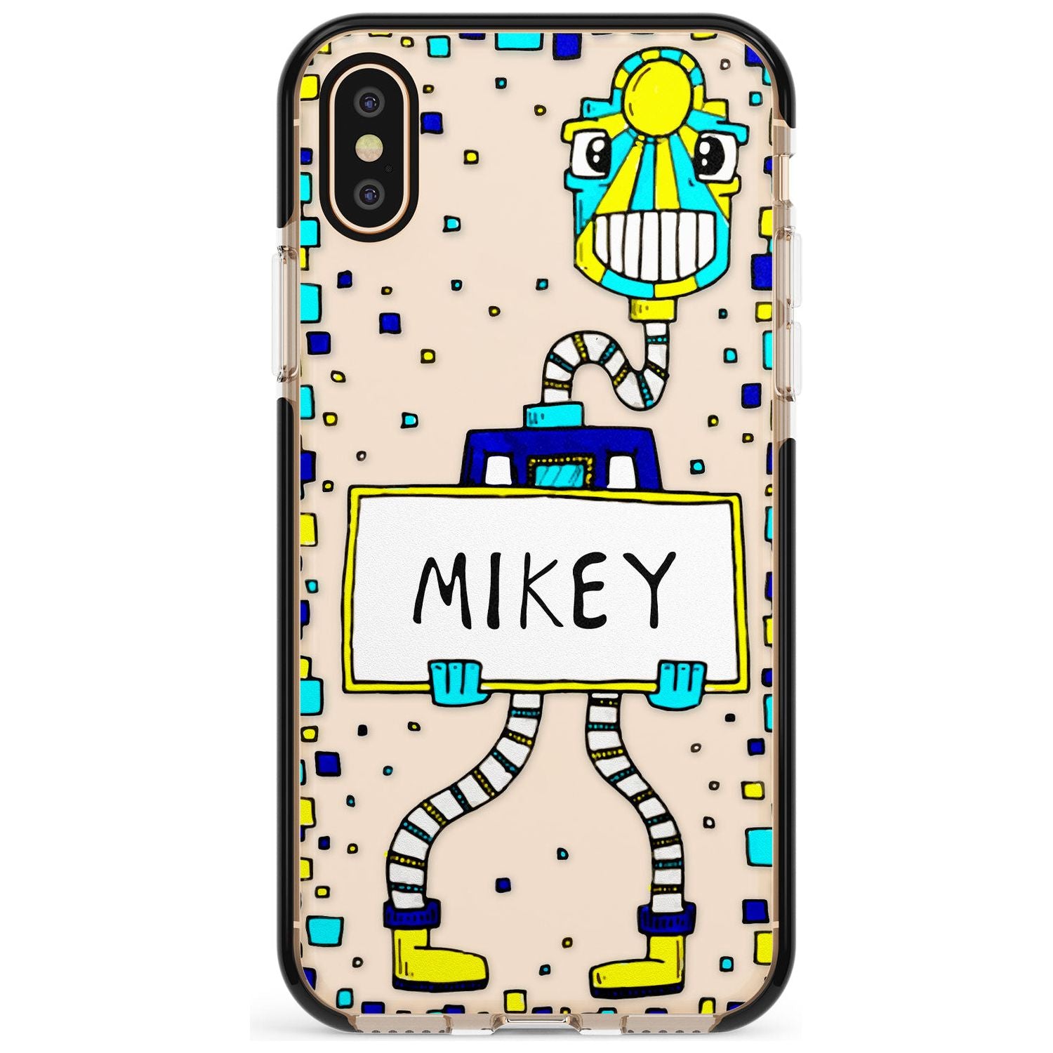 Personalised Custom Tubes Guy Black Impact Phone Case for iPhone X XS Max XR