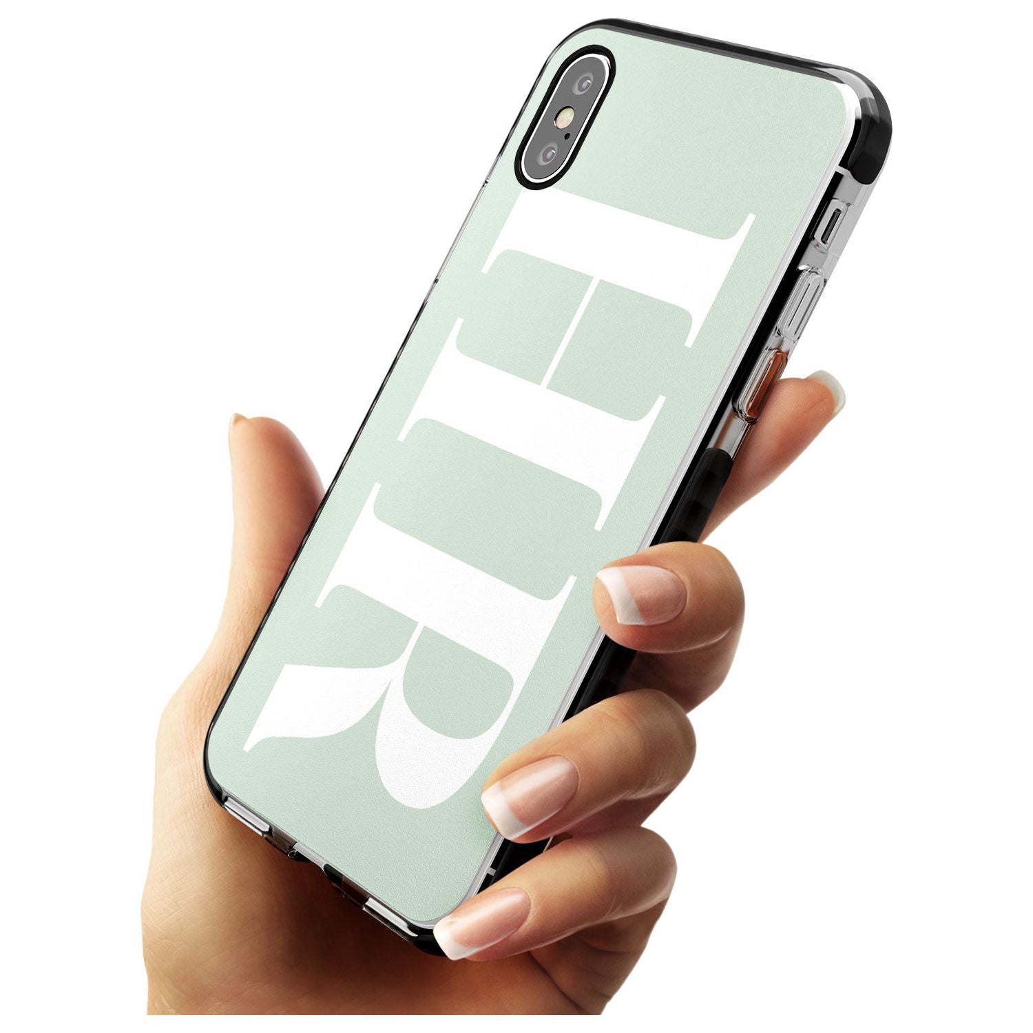 White & Seafoam Green Personalised iPhone Case Custom Phone Case - Case Warehouse