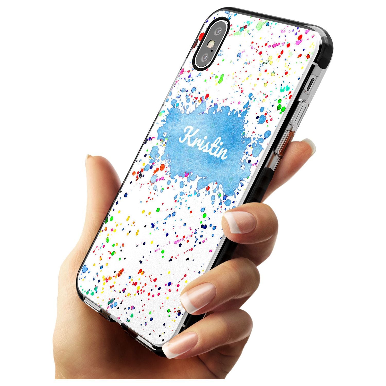 Rainbow Paint Splatter iPhone Case Custom Phone Case - Case Warehouse