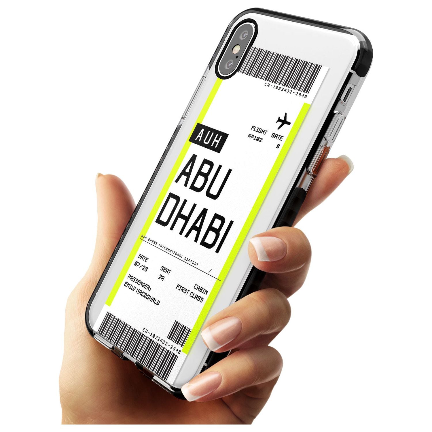 Abu Dhabi Boarding Pass iPhone Case Custom Phone Case - Case Warehouse