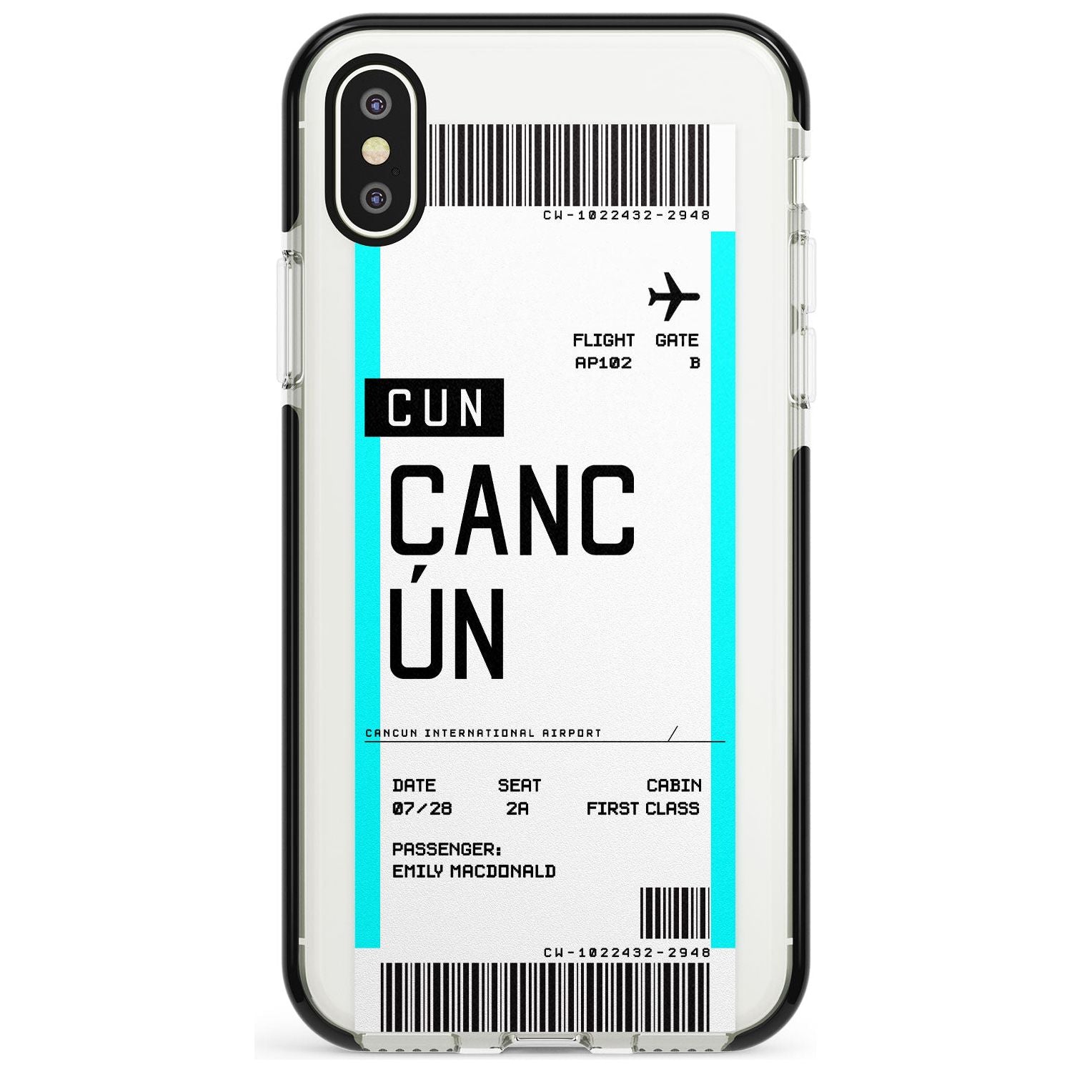 Cancún Boarding Pass iPhone Case Custom Phone Case - Case Warehouse