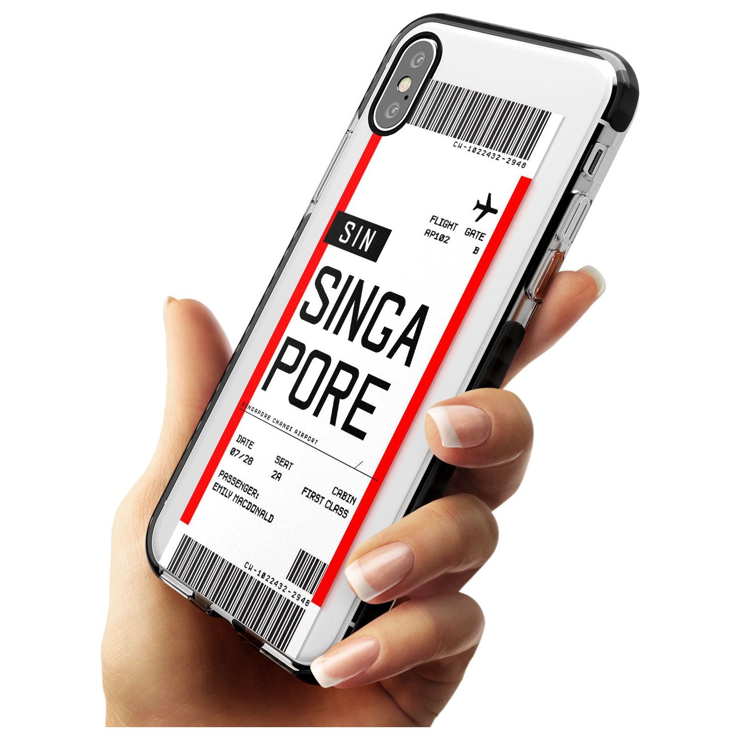 Singapore Boarding Pass iPhone Case Custom Phone Case - Case Warehouse