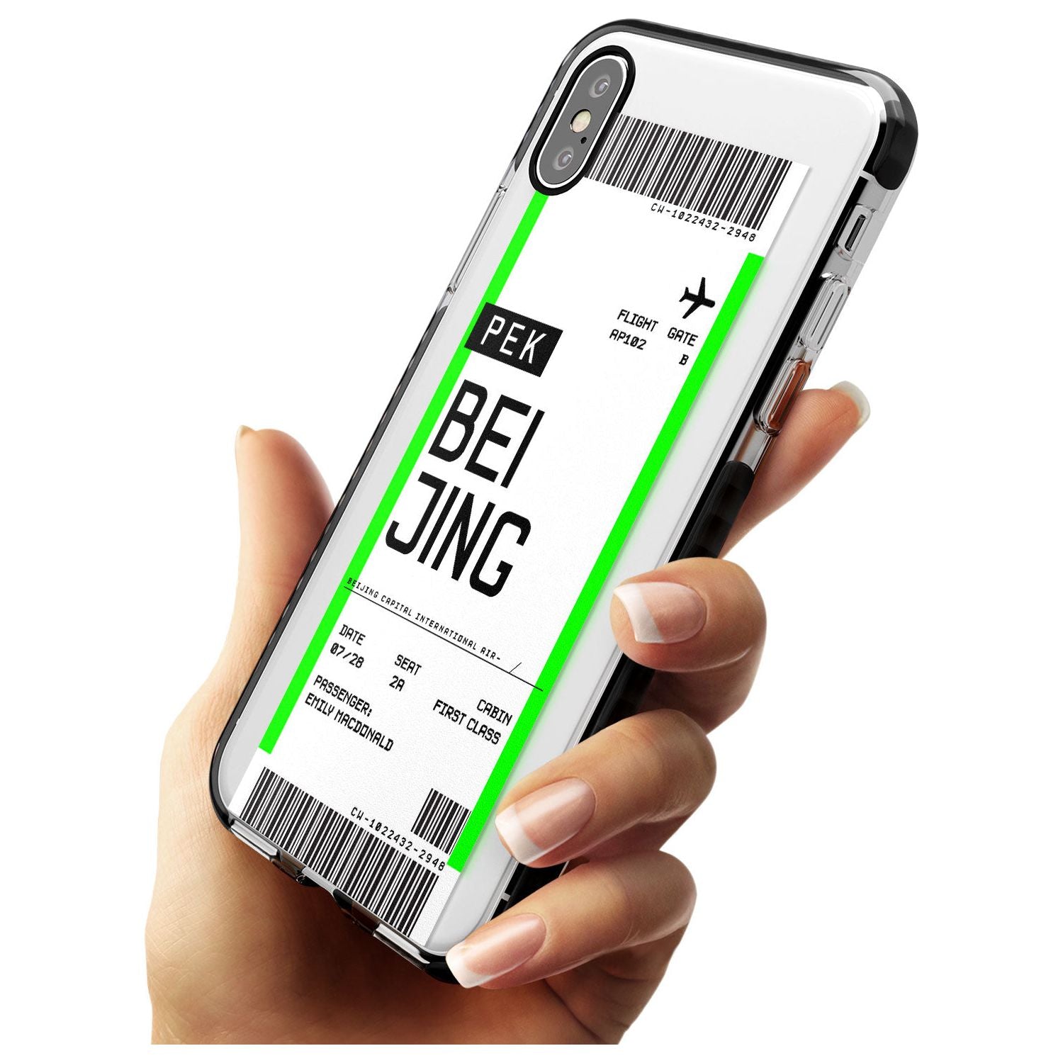Beijing Boarding Pass iPhone Case Custom Phone Case - Case Warehouse