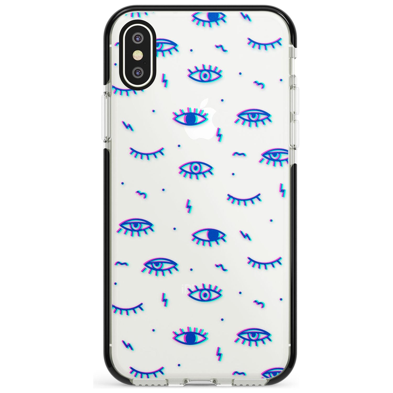 Duotone Psychedelic Eyes Black Impact Phone Case - Case Warehouse