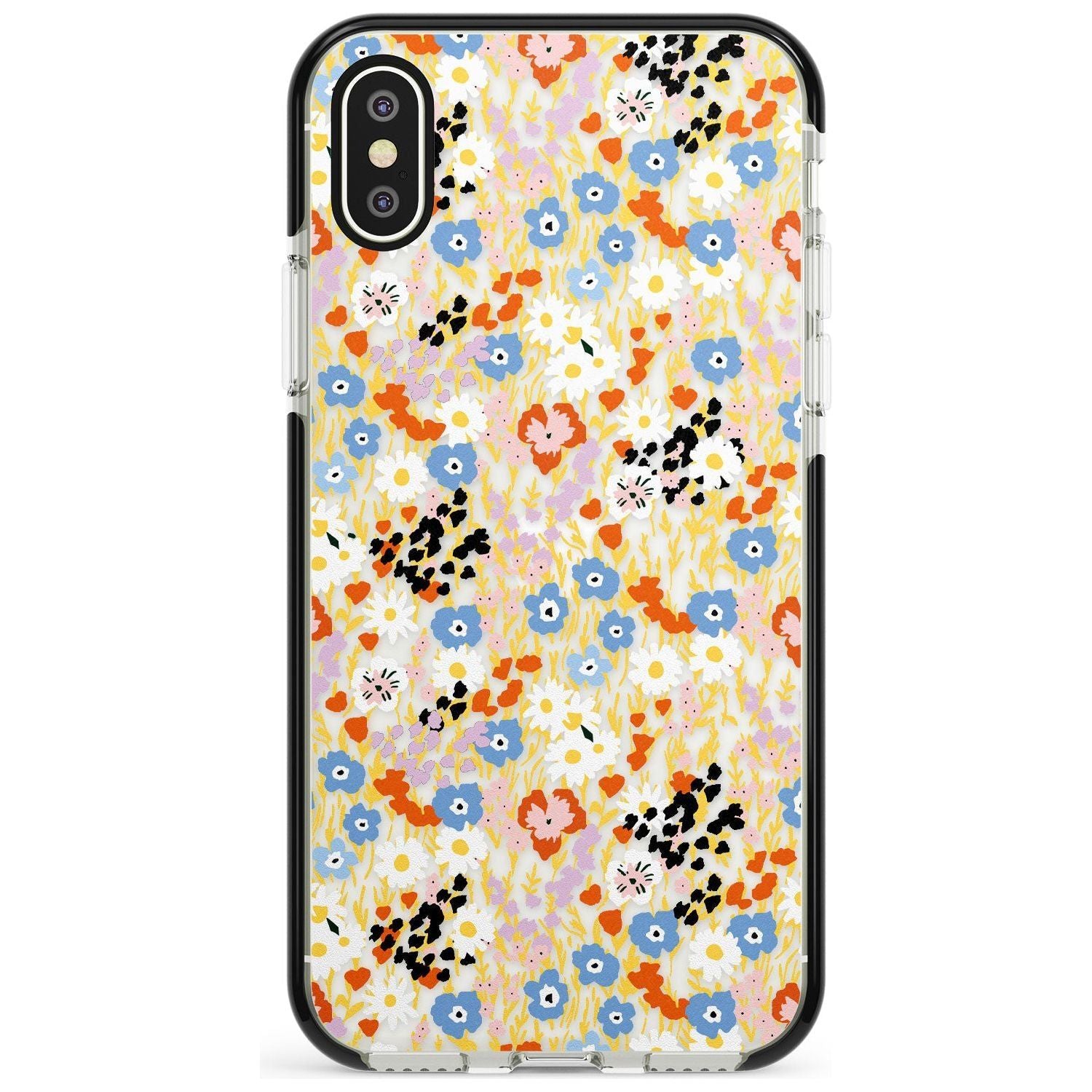 Busy Floral Mix: Transparent Pink Fade Impact Phone Case for iPhone X XS Max XR