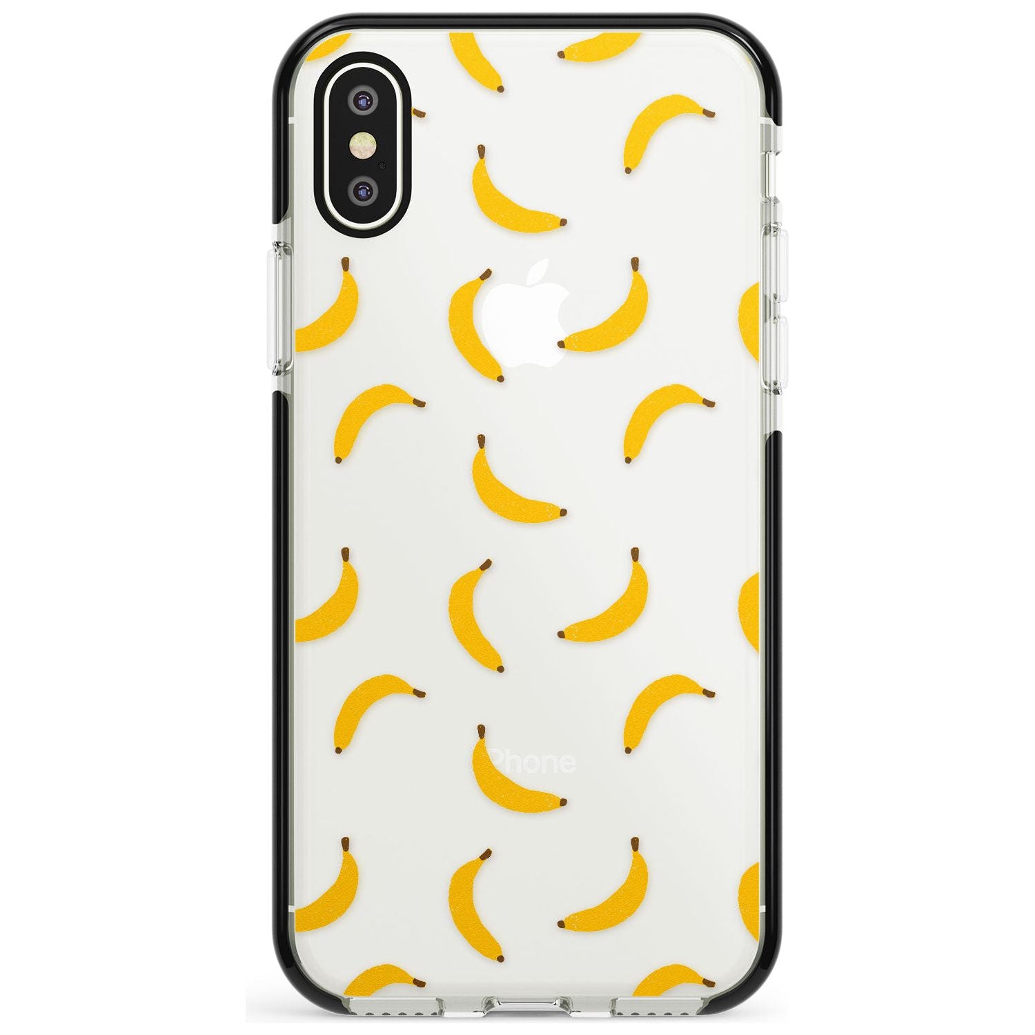Banana Pattern iPhone Case Black Impact Phone Case - Case Warehouse