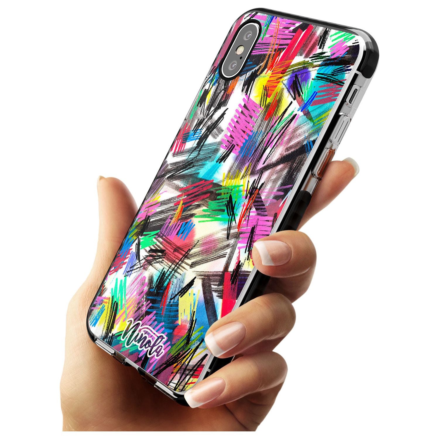 Wild Strokes Black Impact Phone Case for iPhone X XS Max XR