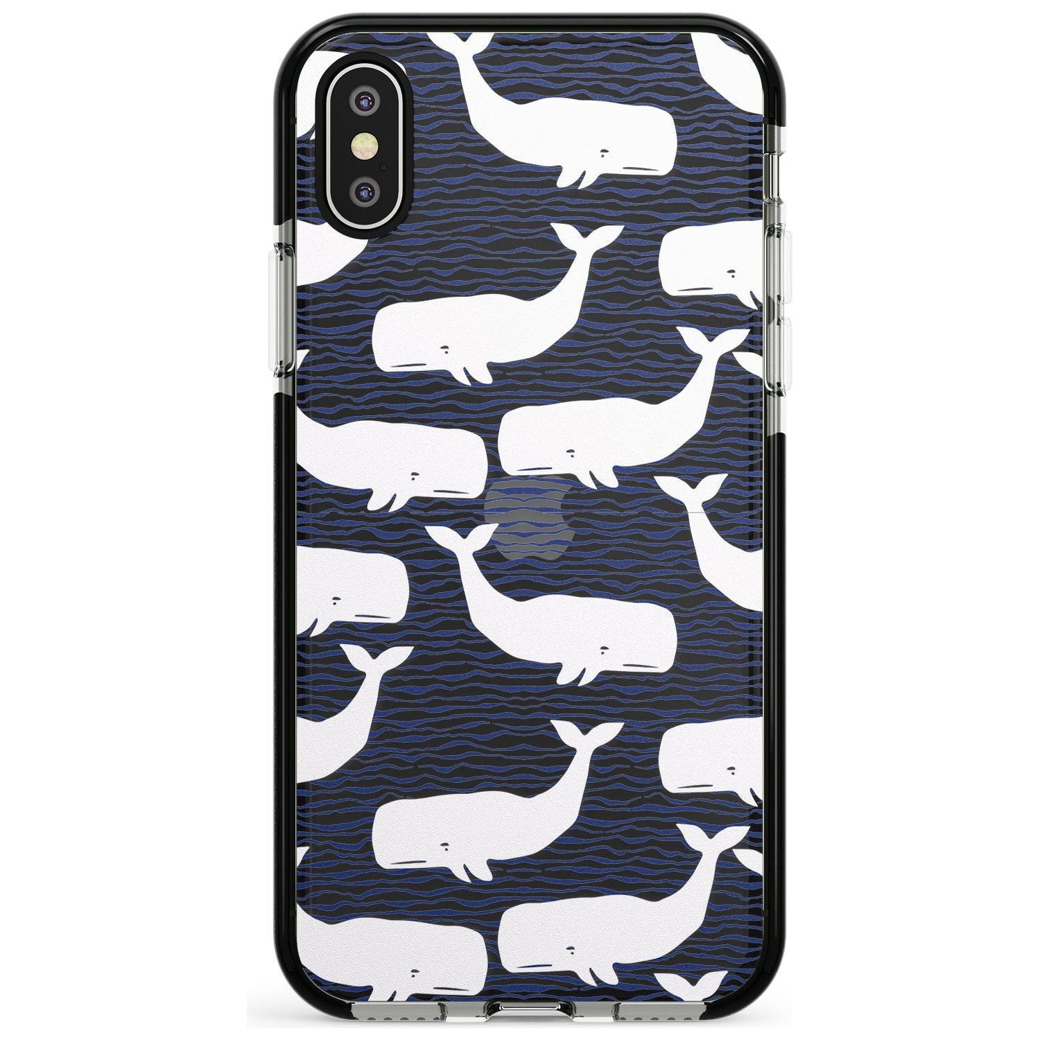 Cute Whales (Transparent) Pink Fade Impact Phone Case for iPhone X XS Max XR