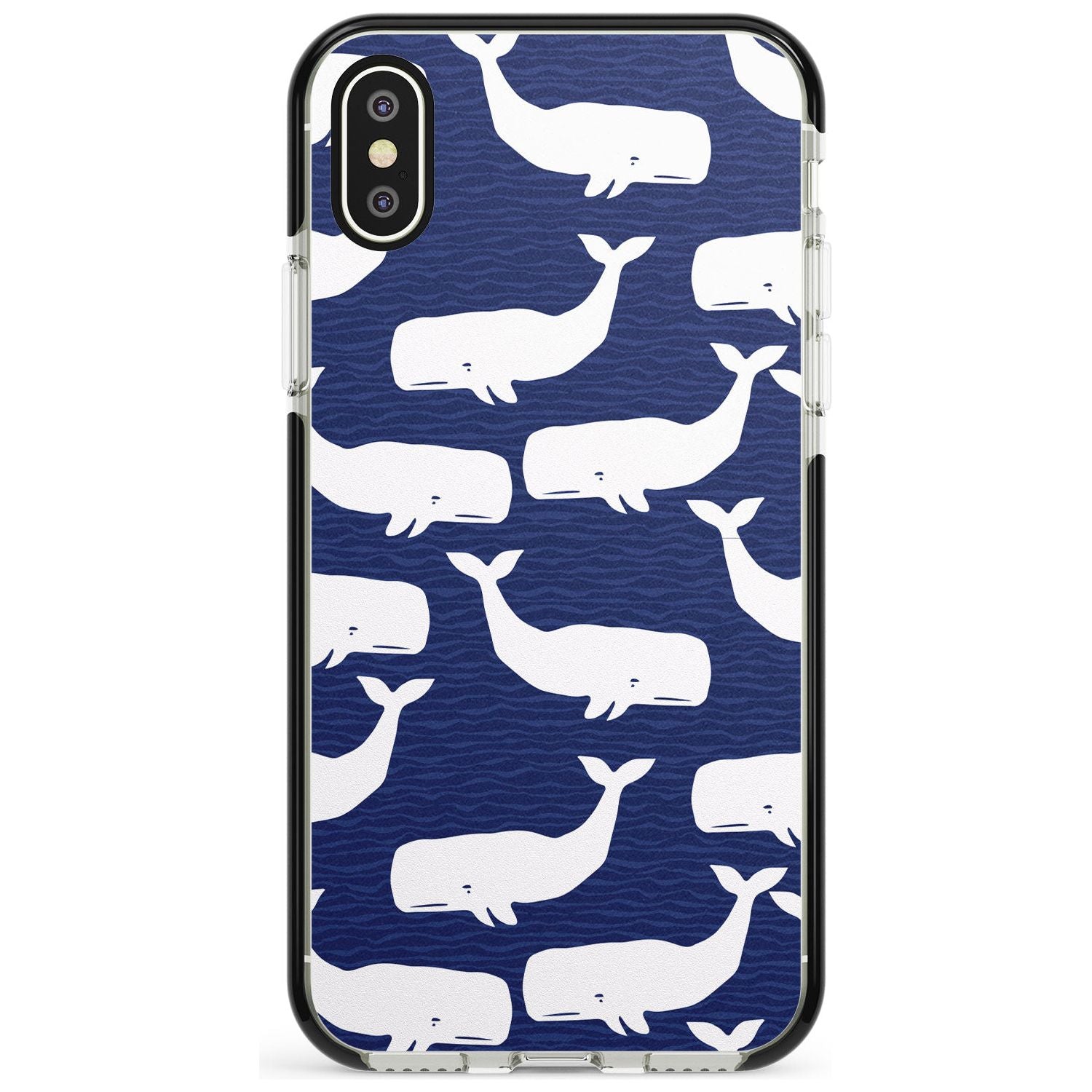 Cute Whales Pink Fade Impact Phone Case for iPhone X XS Max XR